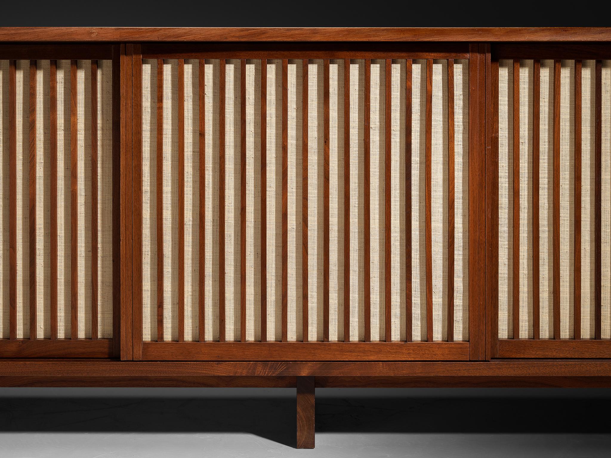 George Nakashima for George Nakashima Studio Triple Sliding Door Cabinet For Sale 3