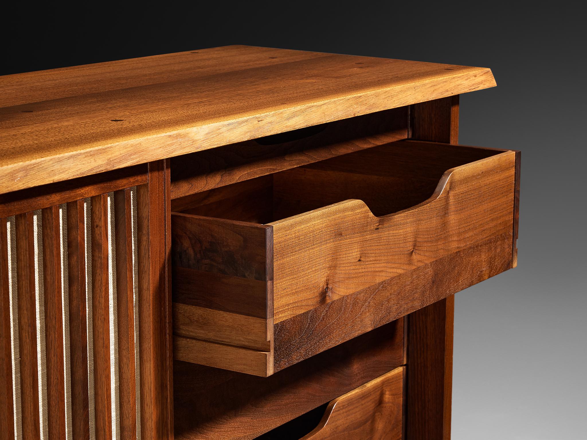 George Nakashima for George Nakashima Studio Triple Sliding Door Cabinet For Sale 4