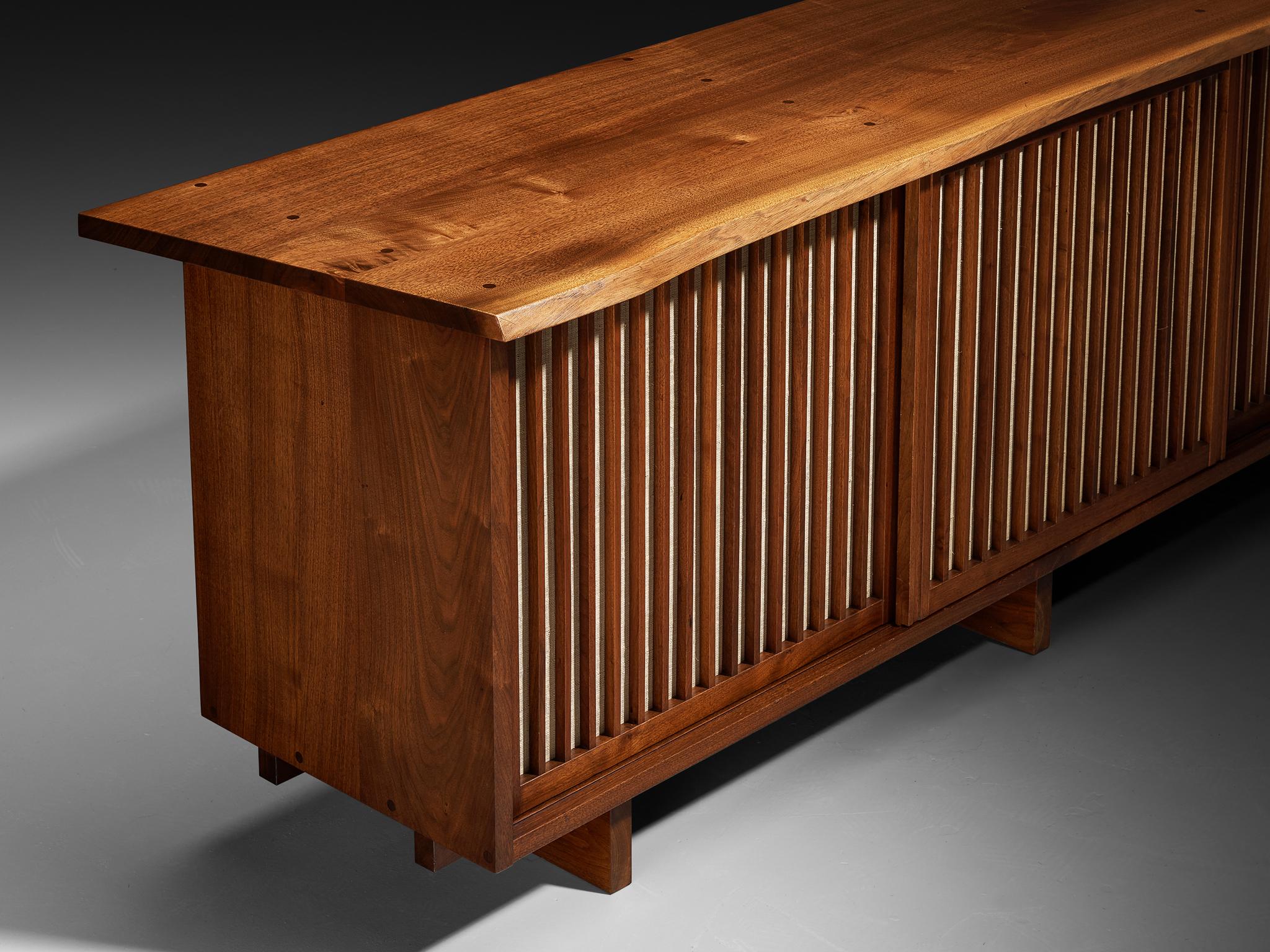 George Nakashima for George Nakashima Studio Triple Sliding Door Cabinet For Sale 5