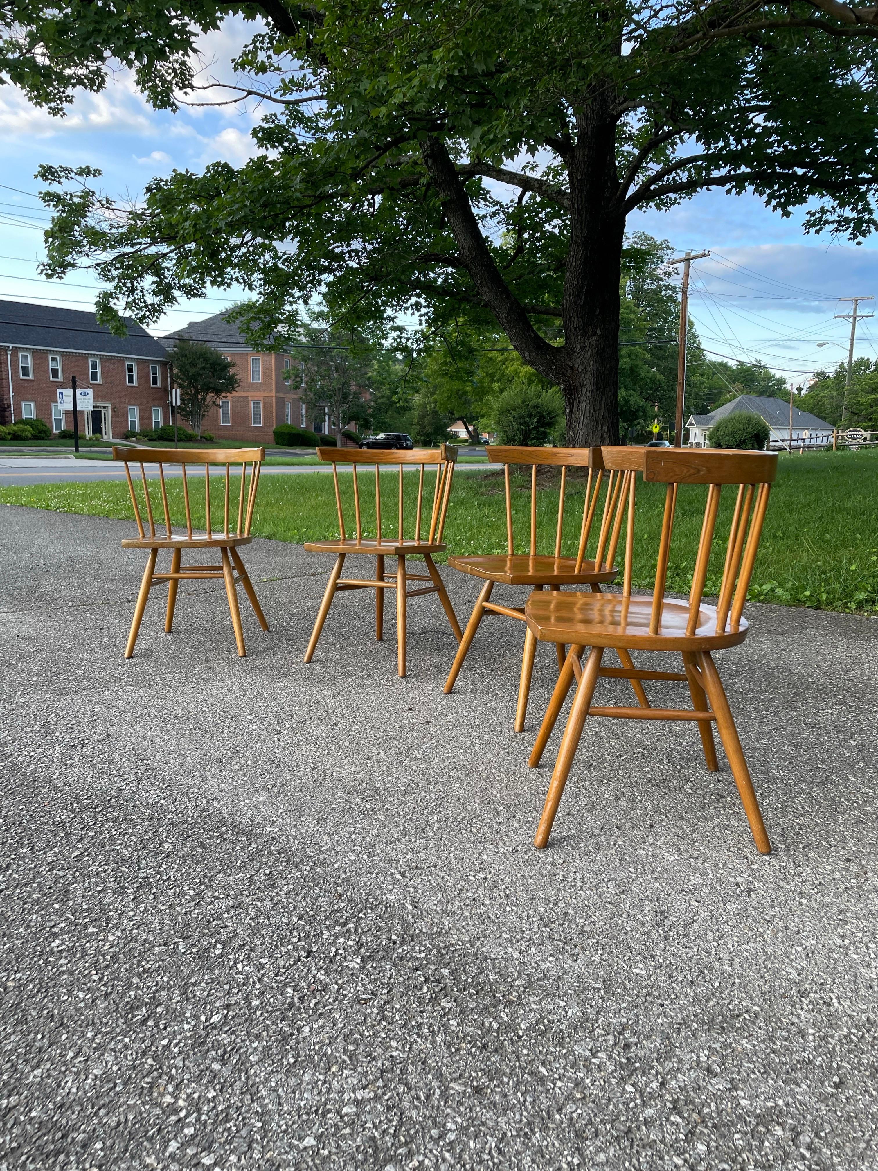 Mid-Century Modern George Nakashima for Knoll Attr. Straight Chairs Mid Century Modern - Set of 4