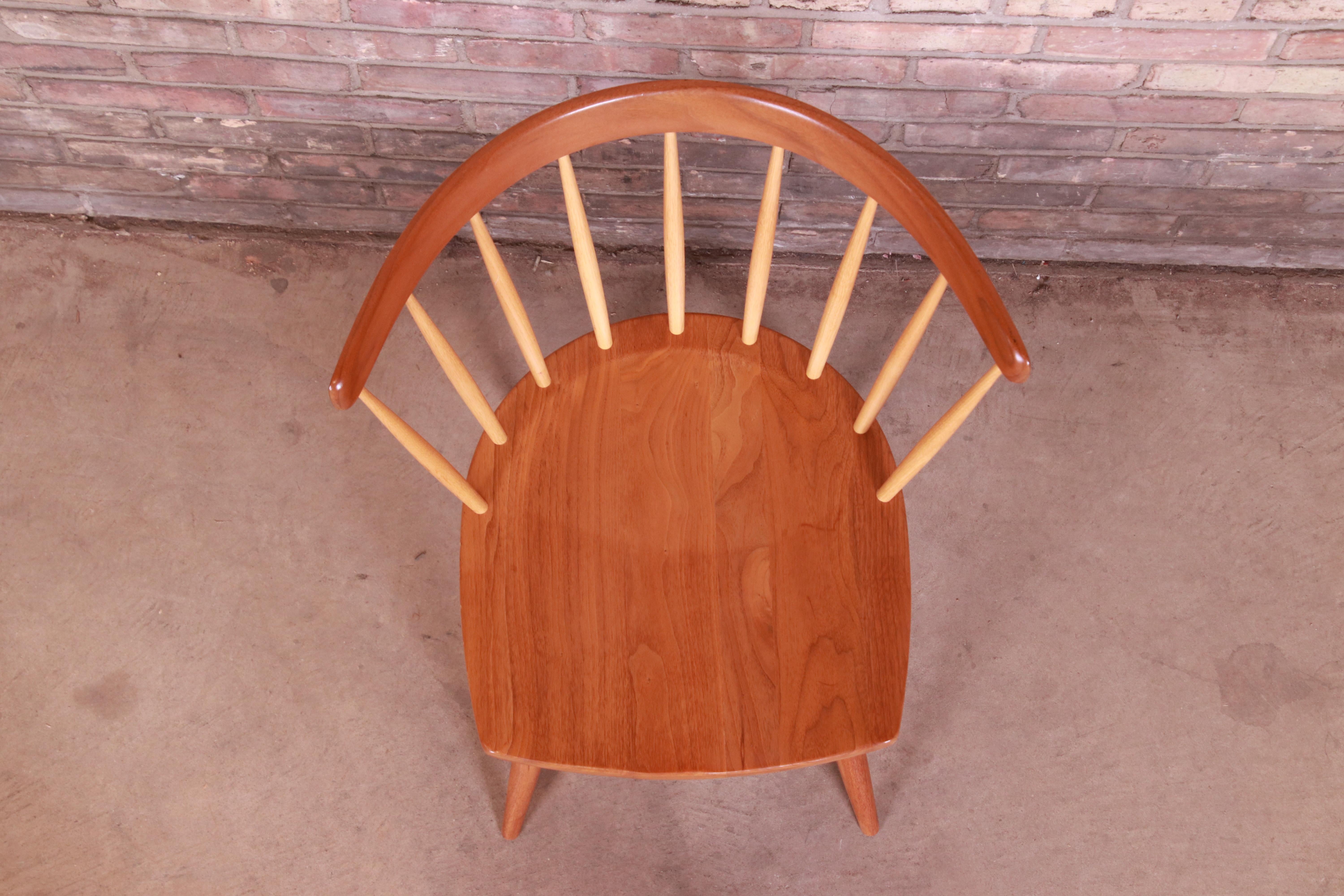 George Nakashima for Knoll Walnut and Hickory Windsor Straight Chair 1