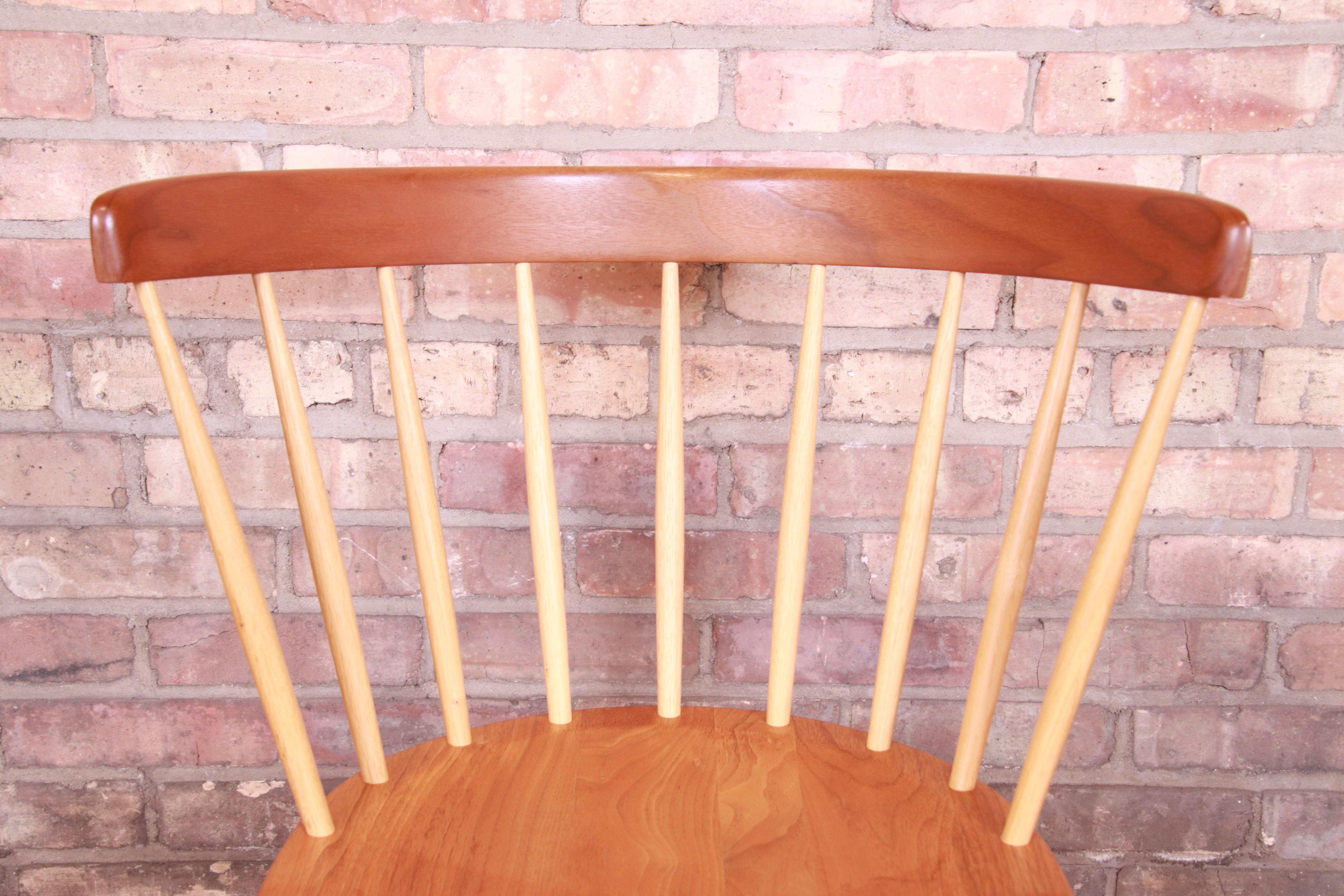 George Nakashima for Knoll Walnut and Hickory Windsor Straight Chair 1