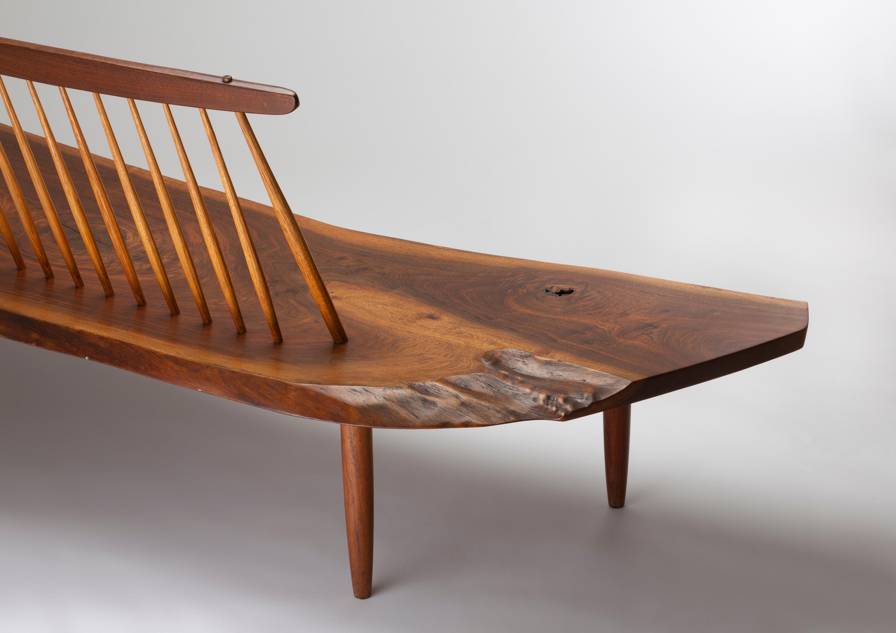 American Craftsman George Nakashima Conoid Bench, 1965