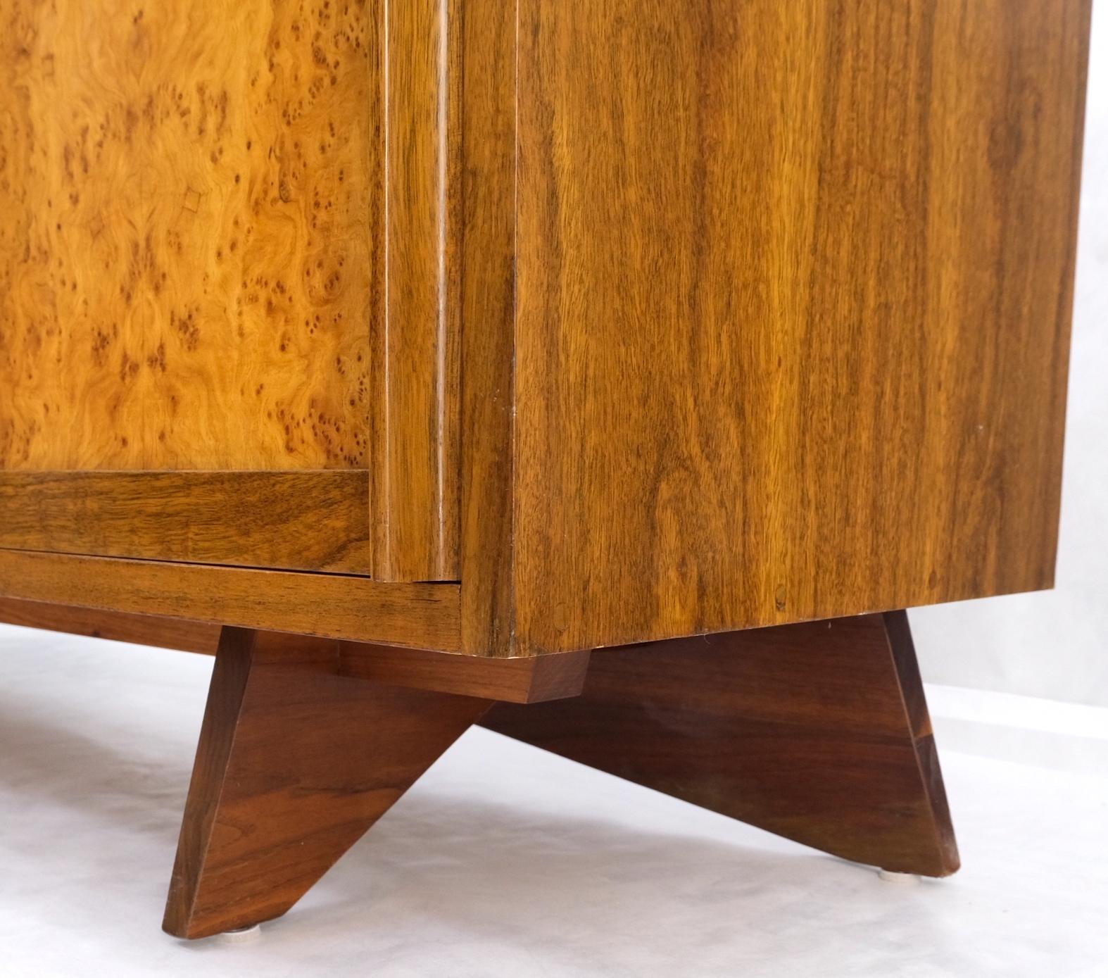 Walnut George Nakashima for Widdicomb Long Dresser Credenza Cabinet Burl Sliding Doors  For Sale