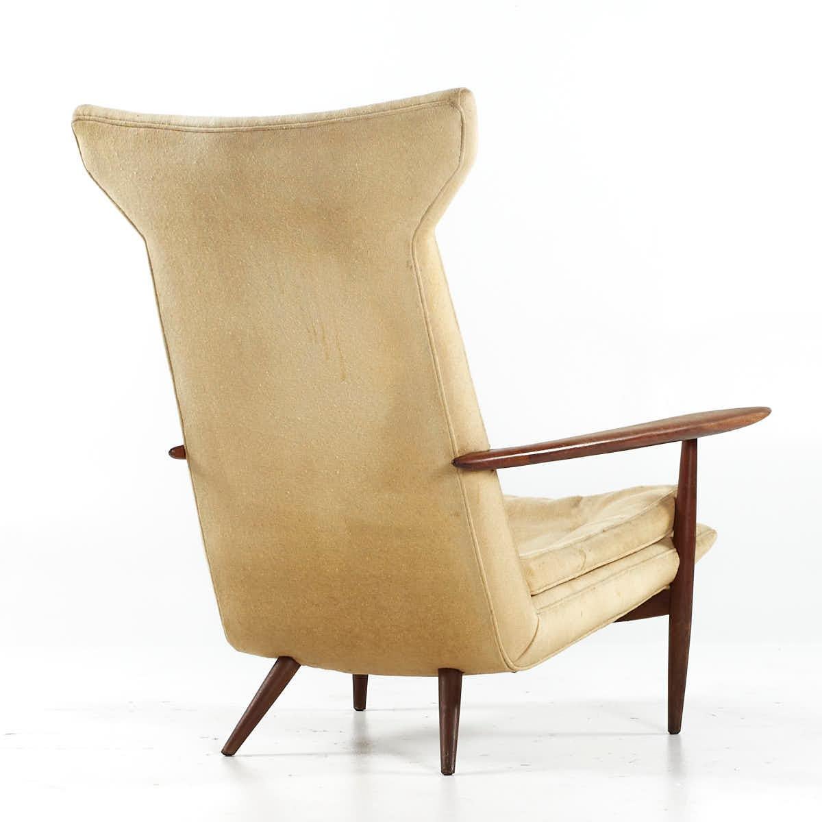 American George Nakashima for Widdicomb Mid Century #257 W Wing Back Lounge Chair For Sale
