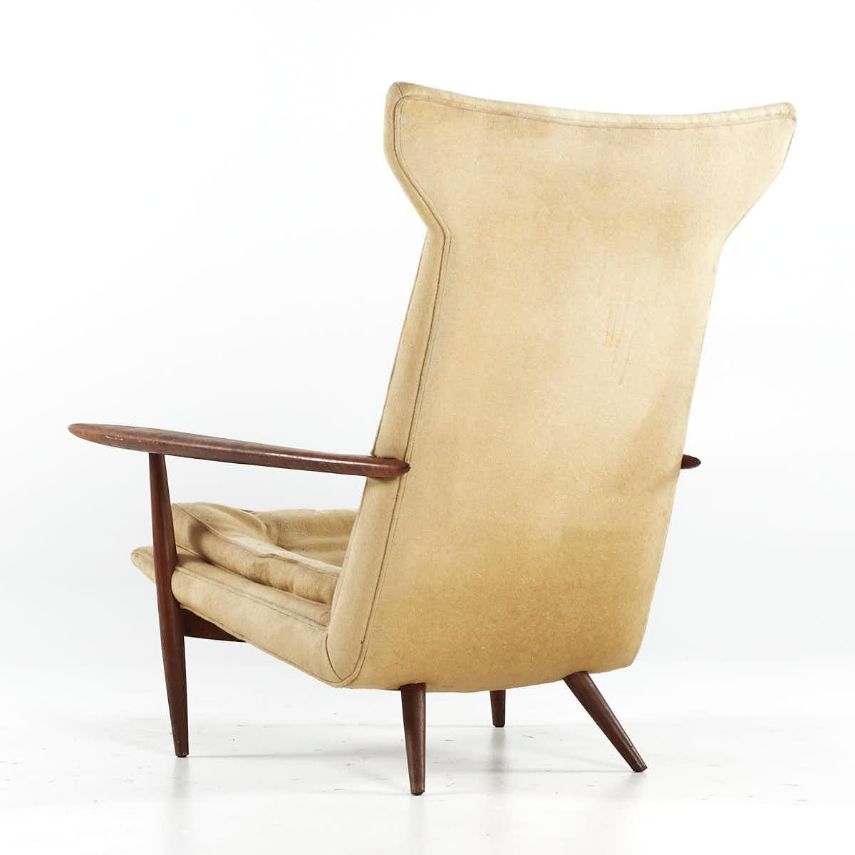 Late 20th Century George Nakashima for Widdicomb Mid Century #257 W Wing Back Lounge Chair For Sale