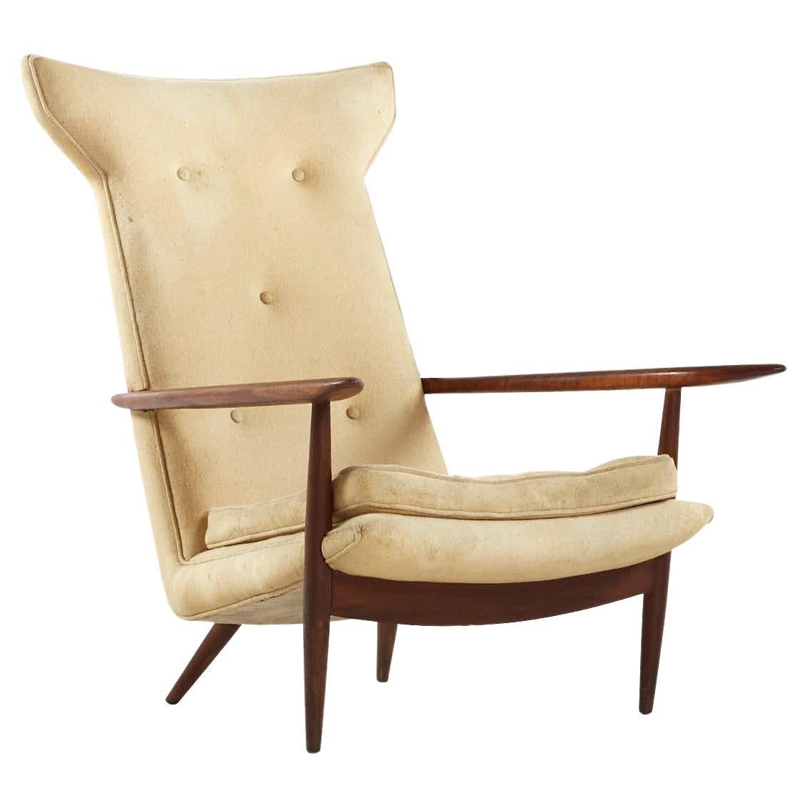 George Nakashima for Widdicomb Mid Century #257 W Wing Back Lounge Chair For Sale