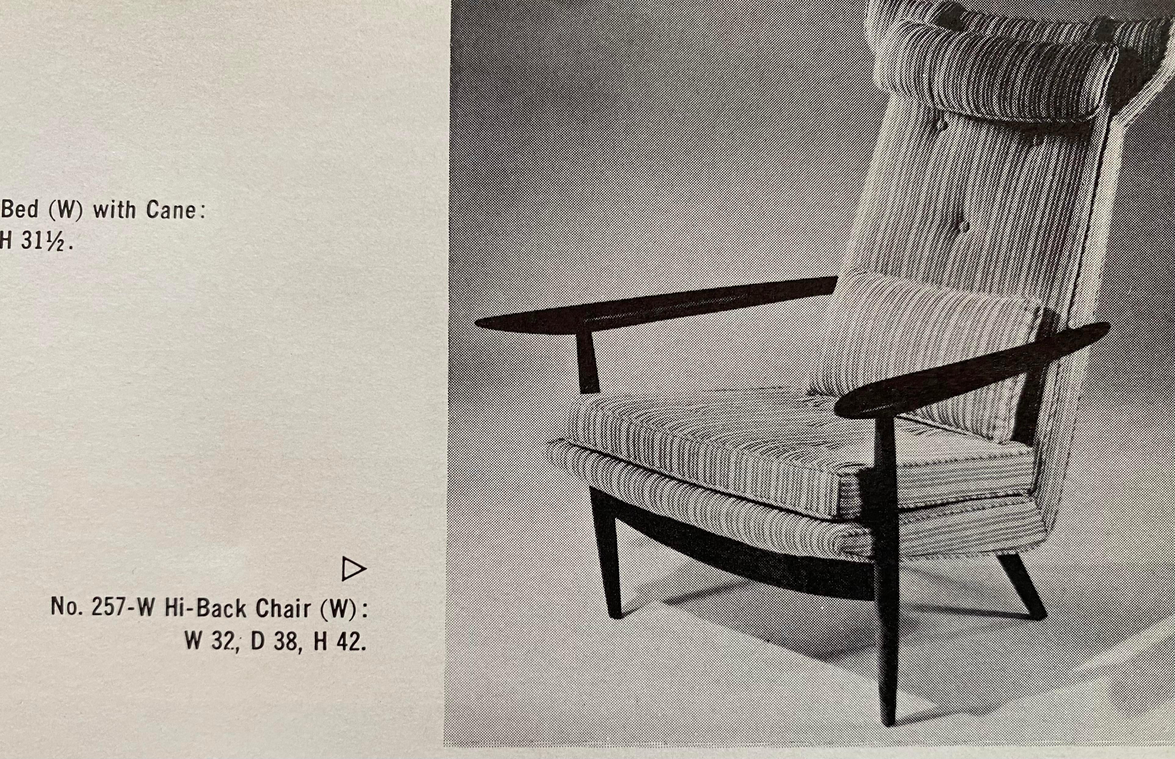 George Nakashima for Widdicomb Model 257-W Highback Chair 1950s 3