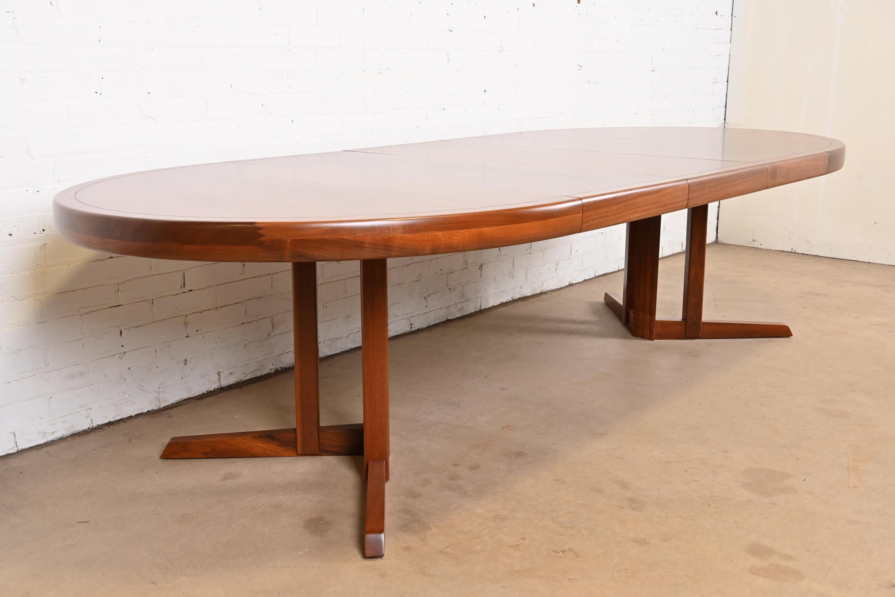 Mid-Century Modern George Nakashima for Widdicomb Origins Collection Sculpted Walnut Dining Table