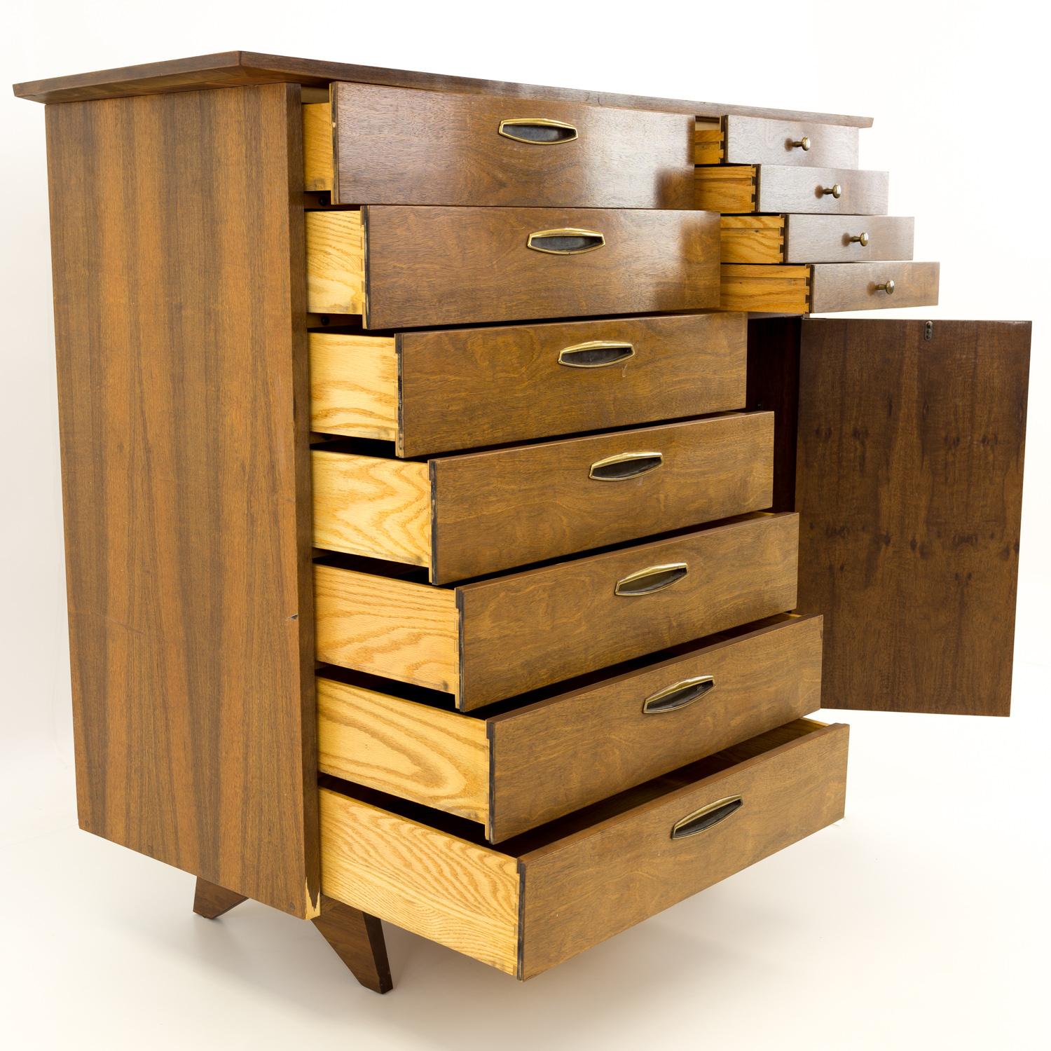 George Nakashima for Widdicomb Origins Midcentury Highboy Dresser In Good Condition In Countryside, IL