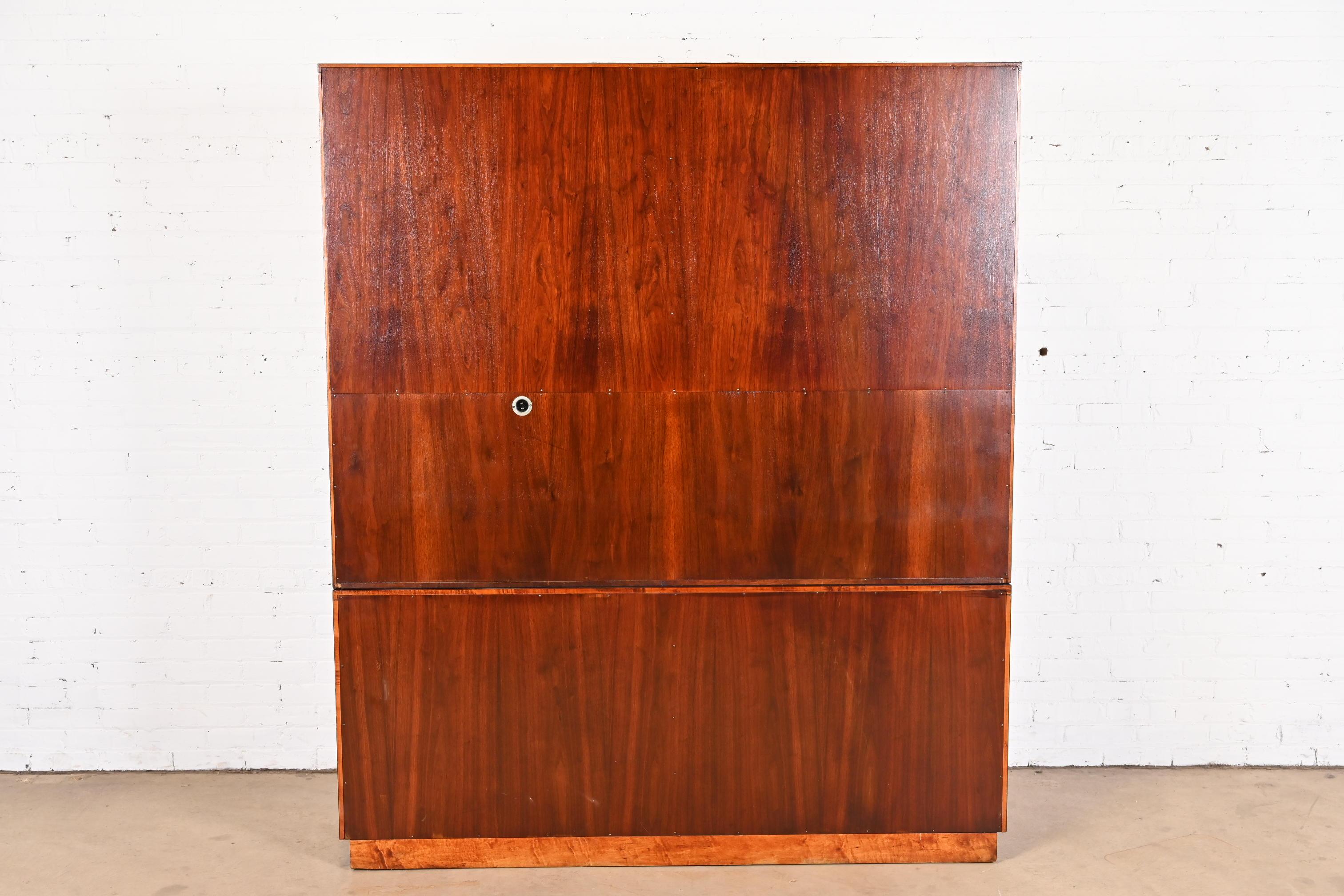 George Nakashima for Widdicomb Sculpted Walnut and Cane Sideboard with Hutch 11