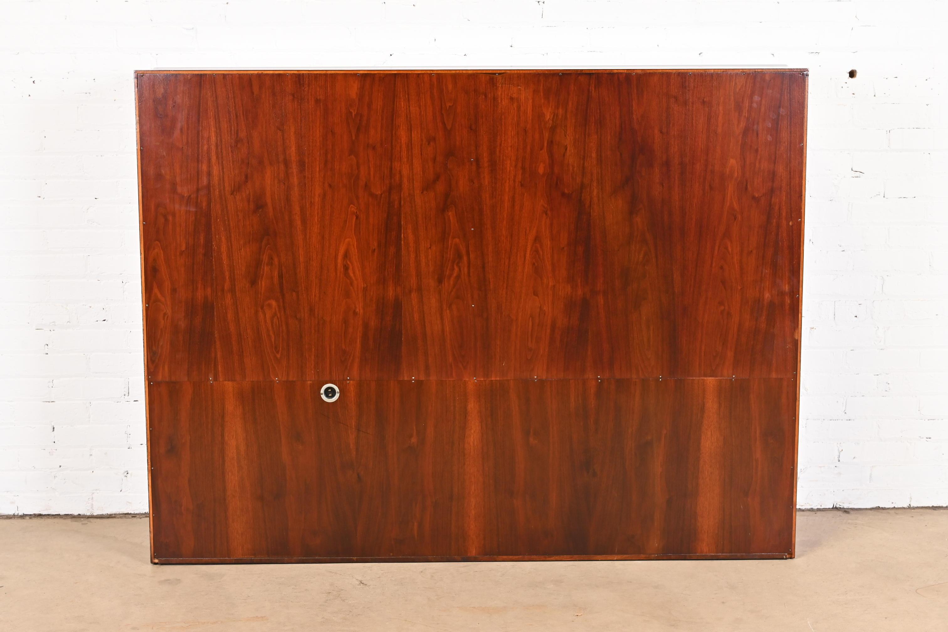 George Nakashima for Widdicomb Walnut and Cane Cabinet, Newly Restored 8