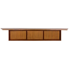 George Nakashima Free Edge Black Walnut Hanging Wall Cabinet, USA 1965