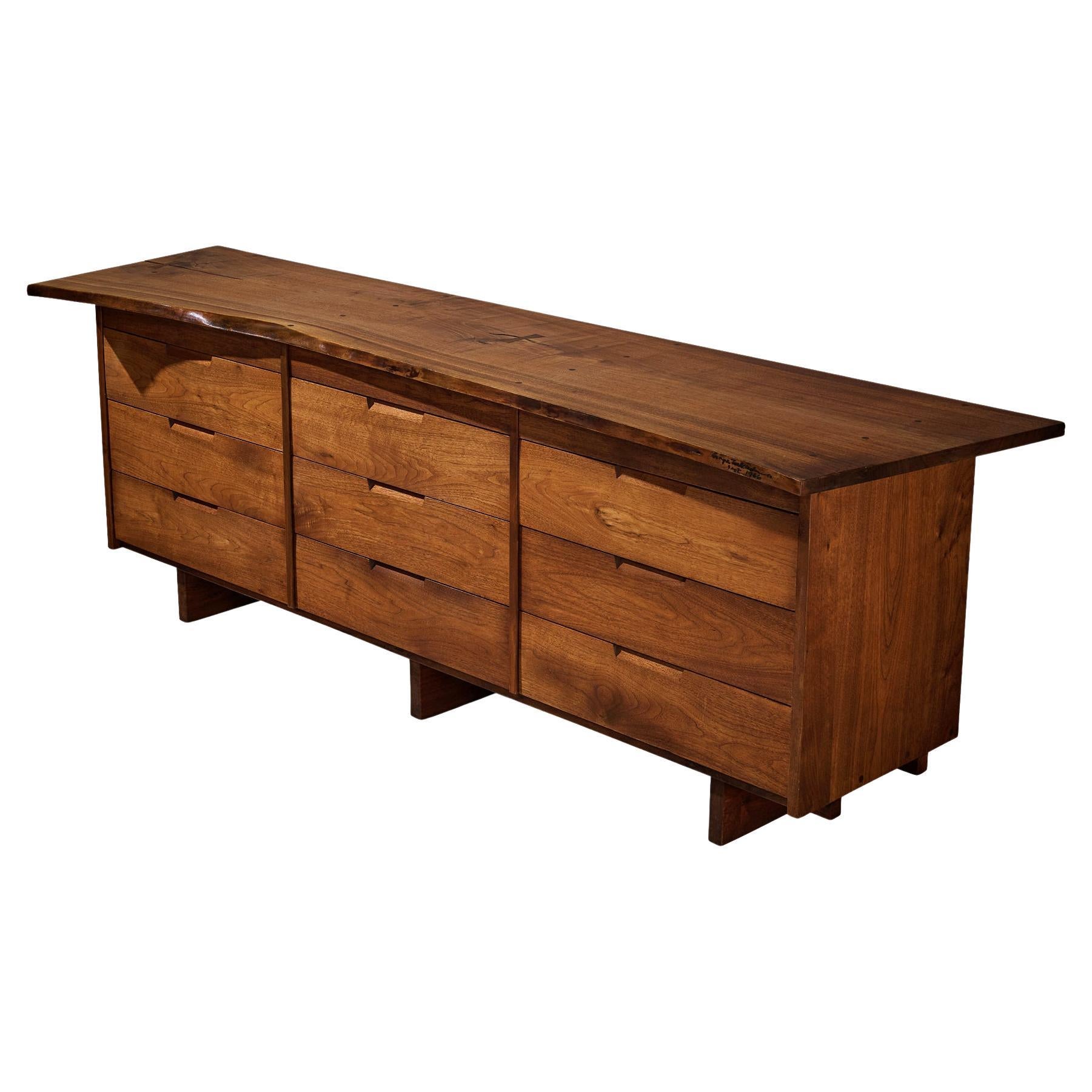 George Nakashima Free-Edge Sideboard in Solid Walnut