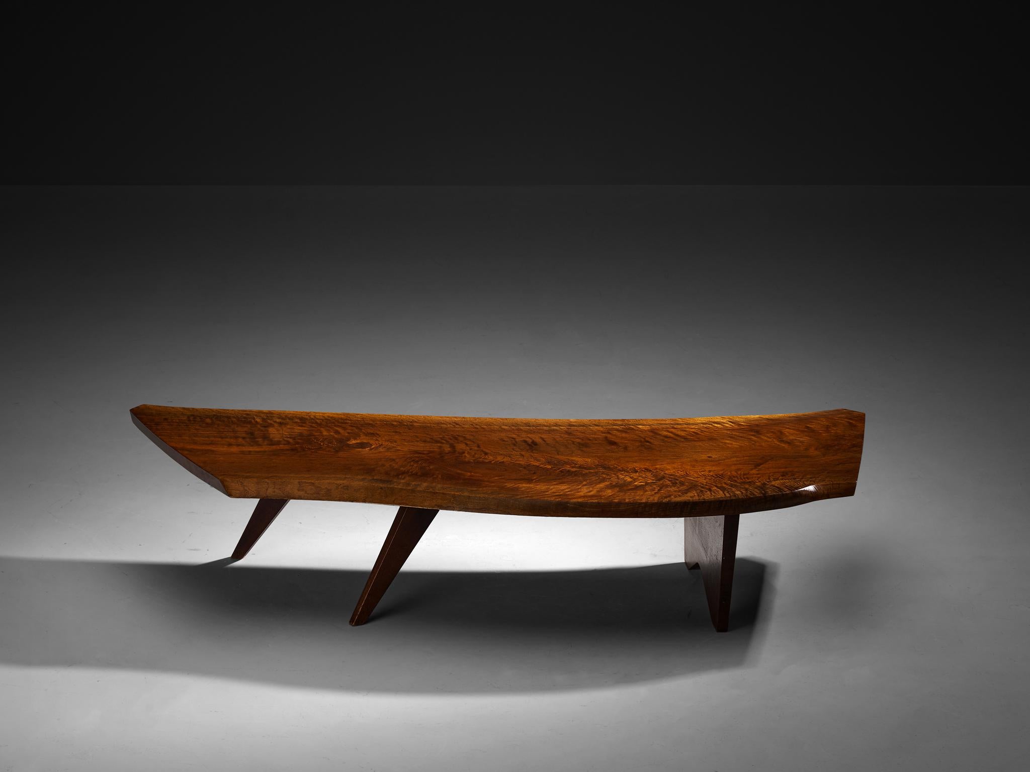 George Nakashima Free Edge 'Slab I' Coffee Table in Walnut 6