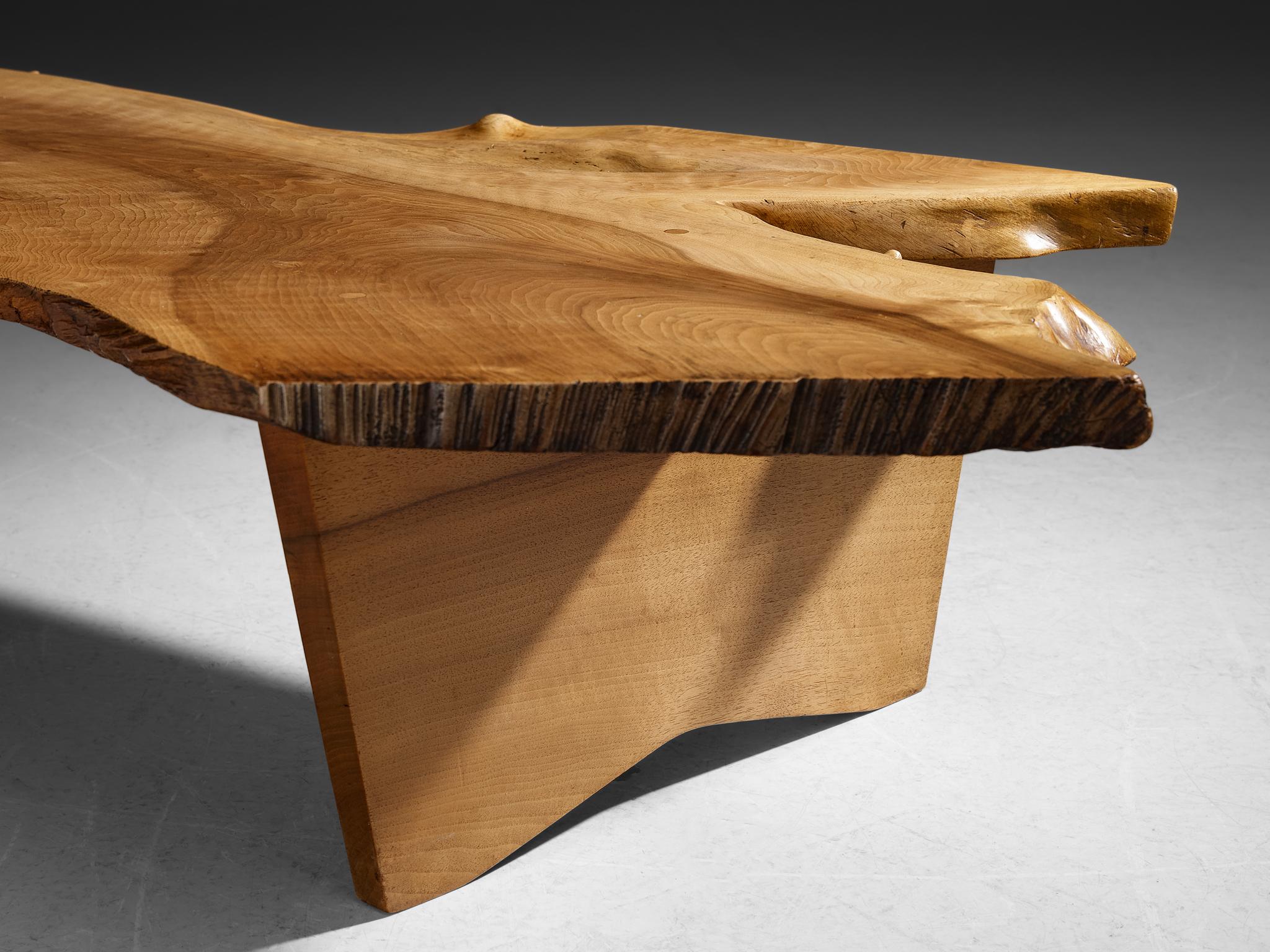 George Nakashima Free Edge 'Slab' Coffee Table in Walnut  For Sale 1