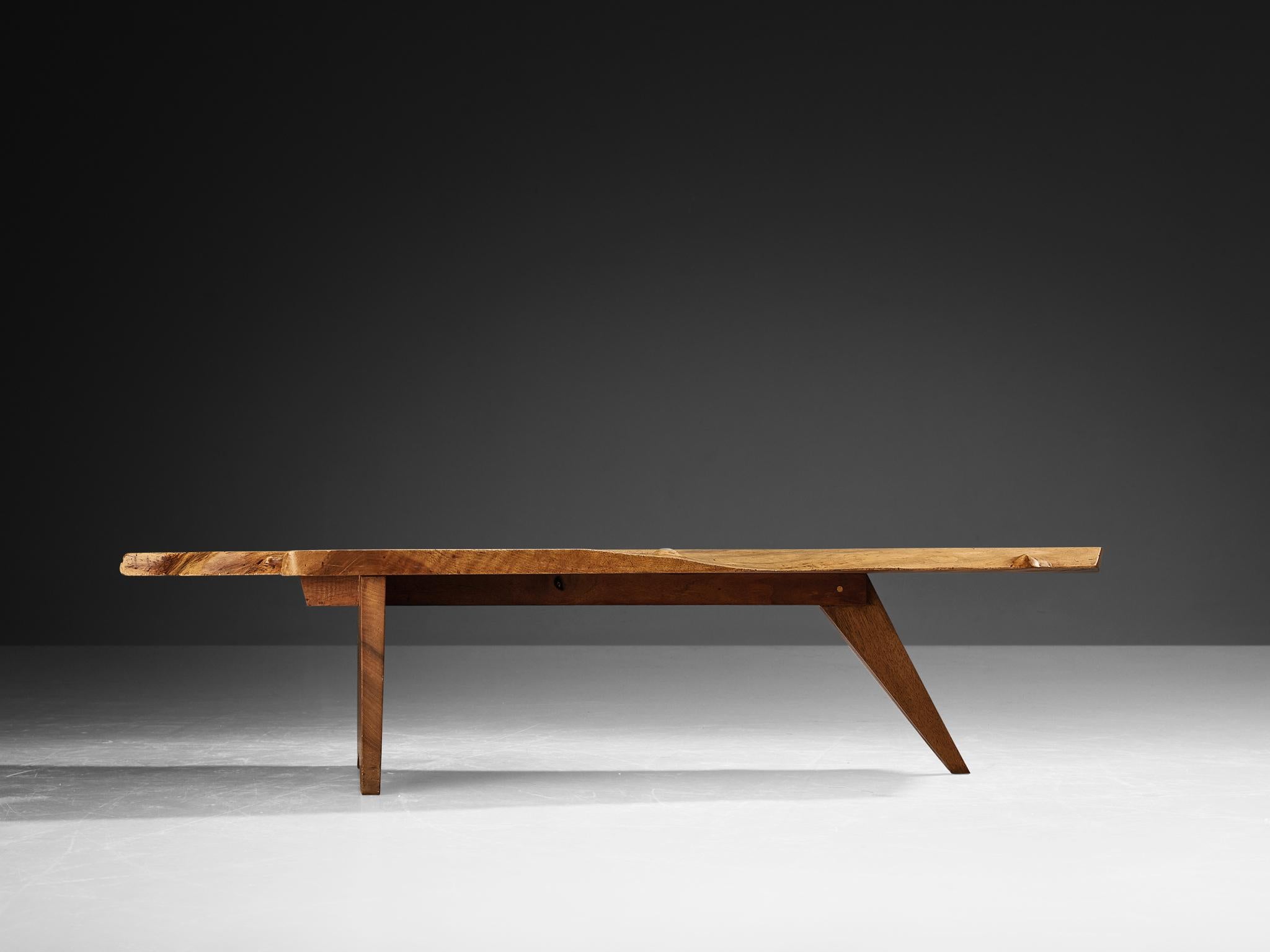 George Nakashima Free Edge 'Slab' Coffee Table in Walnut 1