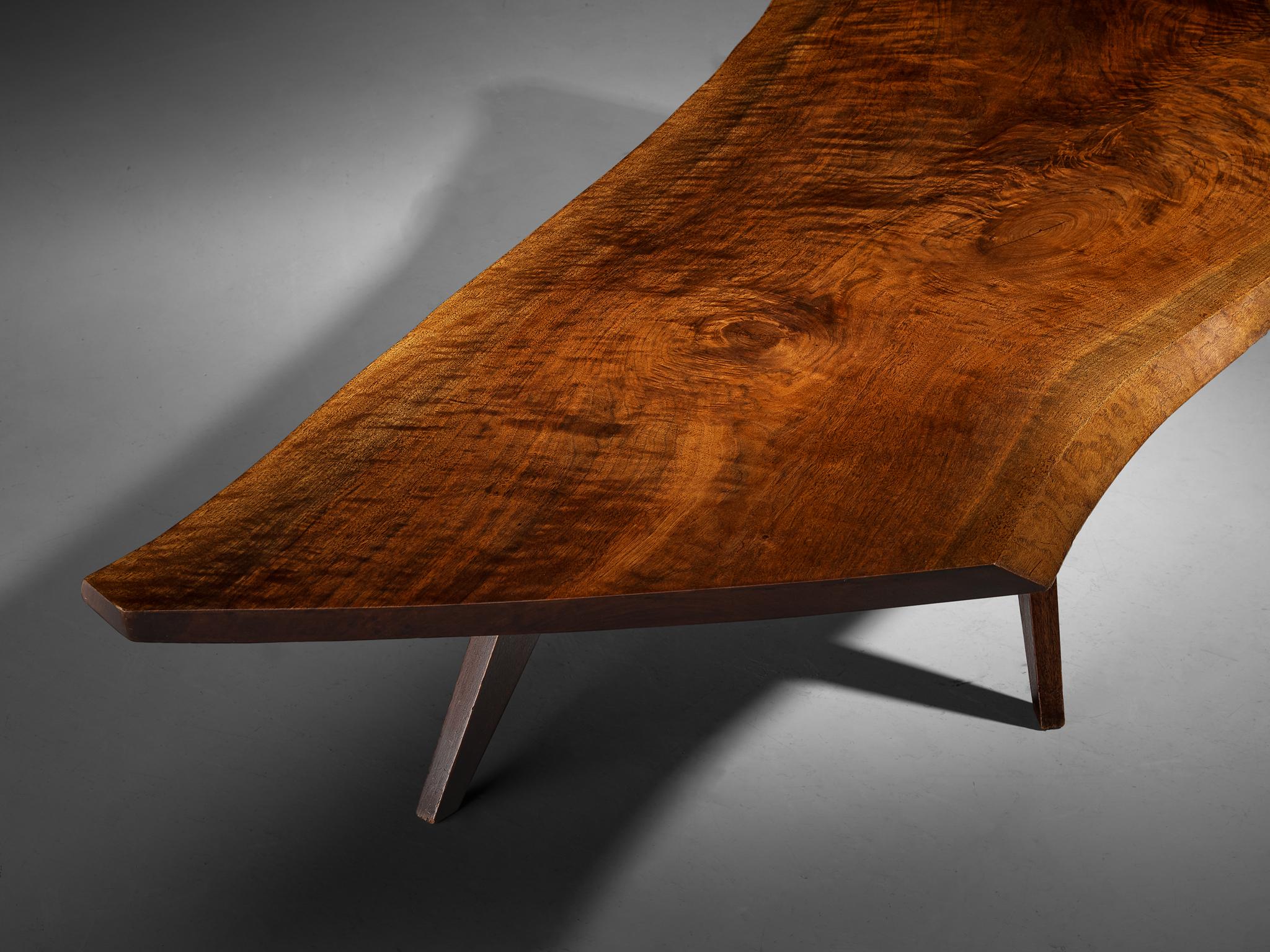 George Nakashima Free Edge 'Slab I' Coffee Table in Walnut For Sale 5