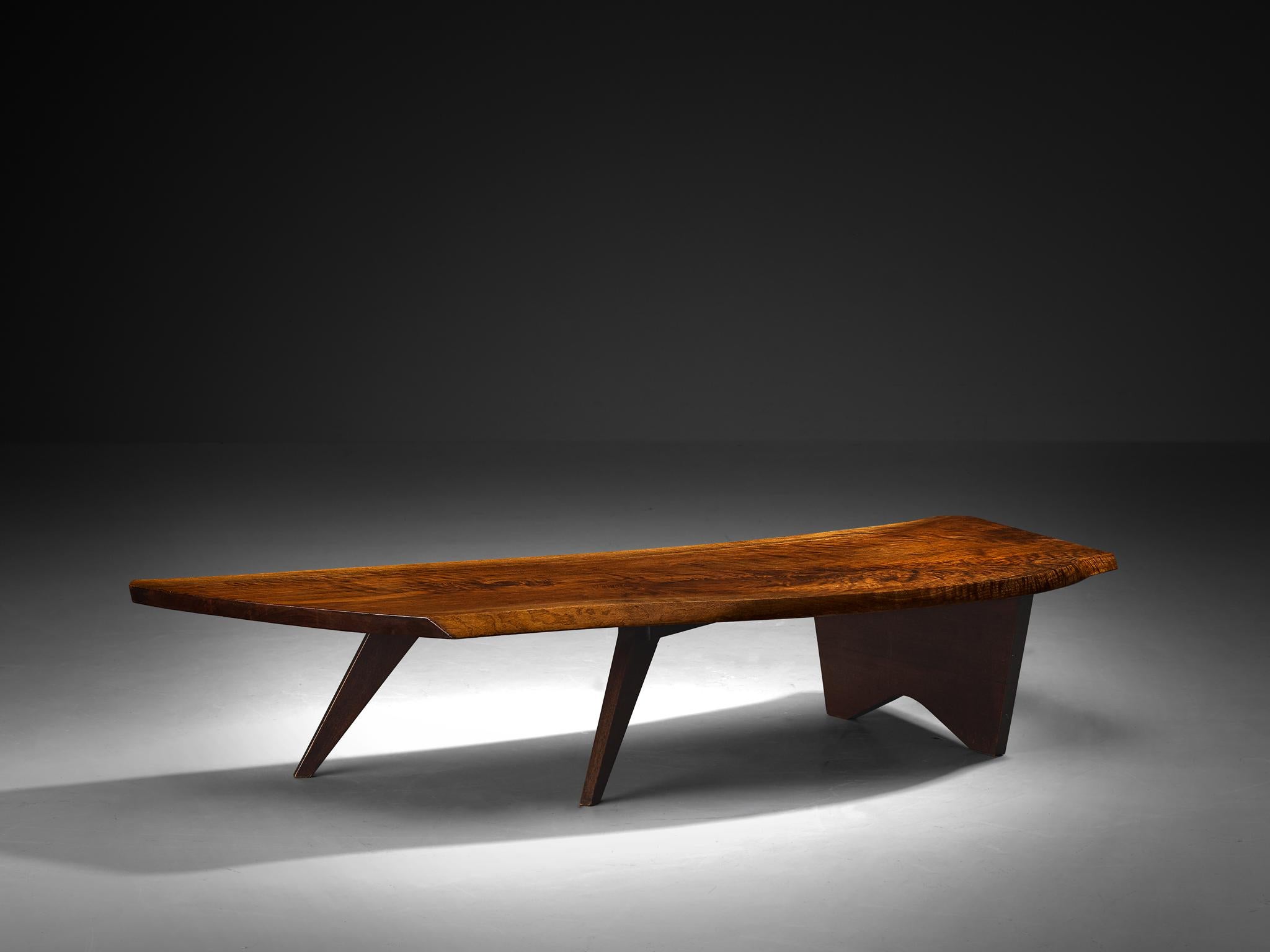 George Nakashima for George Nakashima Studio, 'Slab I' coffee table, American black walnut, United States, 1958

American woodworker and designer George Nakashima proves with this quintessential table that he is a true master of his craft. The