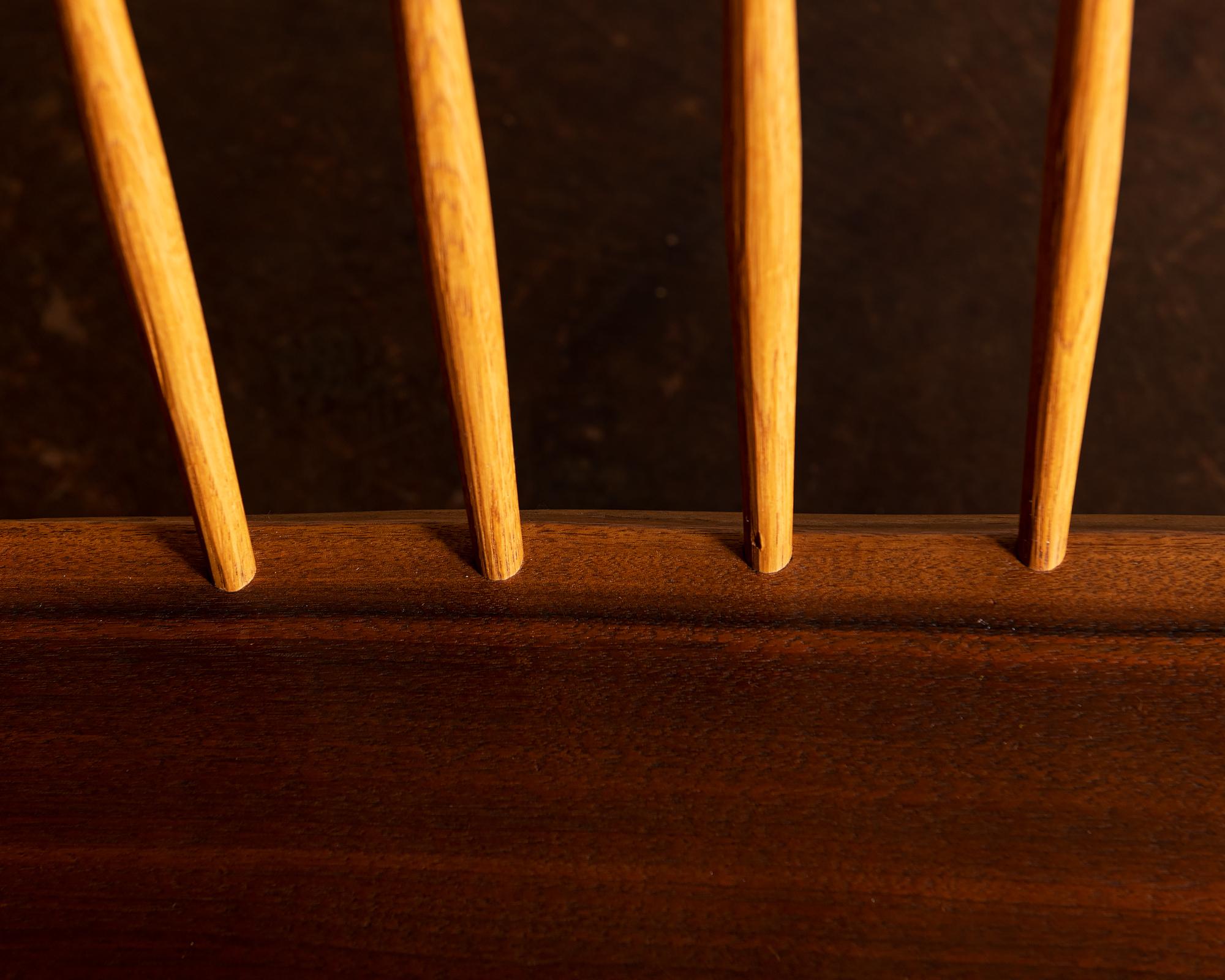 George Nakashima Free Edge Walnut Bench with Back, 1976 7