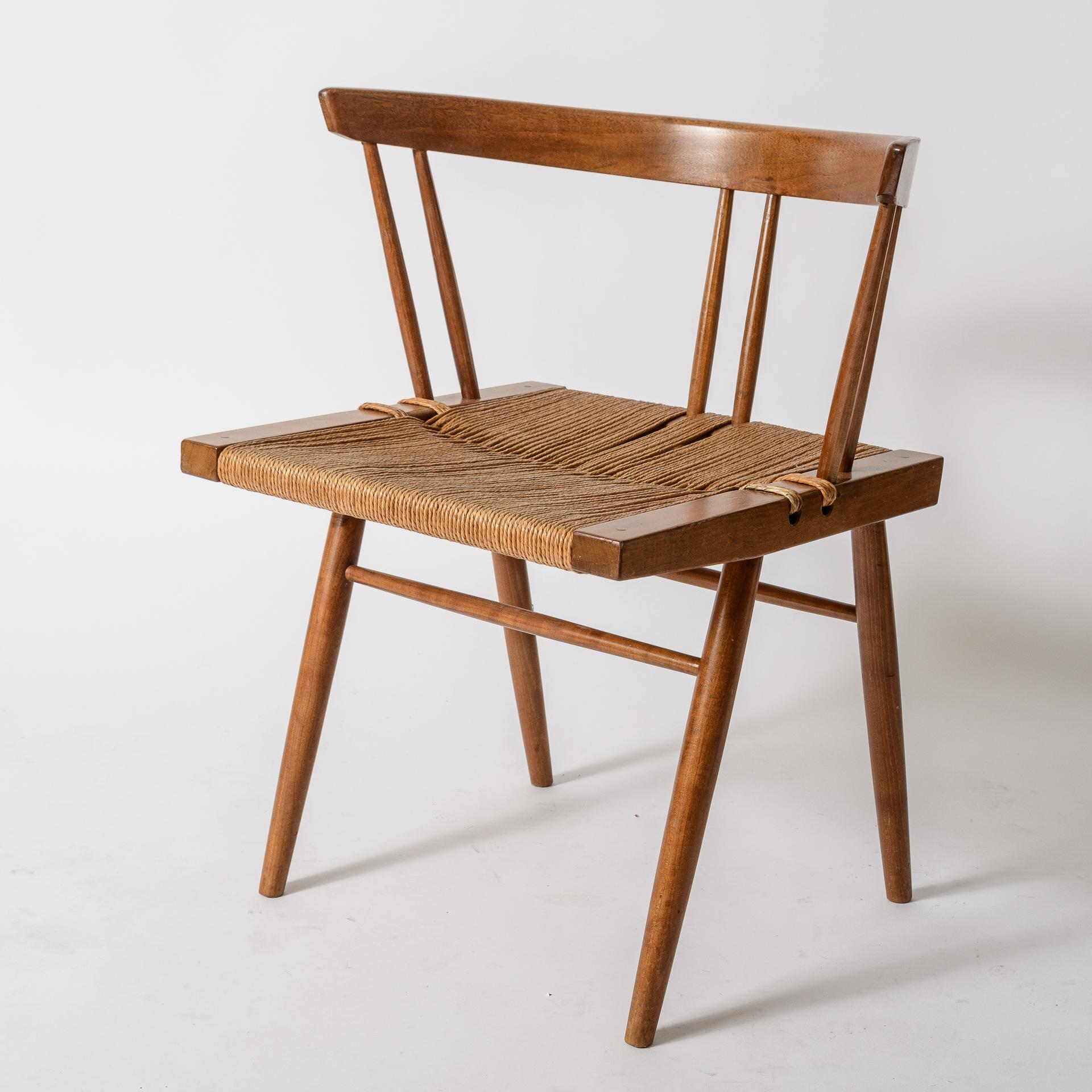 George Nakashima Grass Seat Chairs In Good Condition For Sale In West Palm Beach, FL