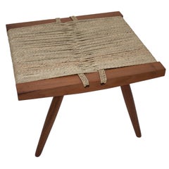 George Nakashima Grass Seat Stool
