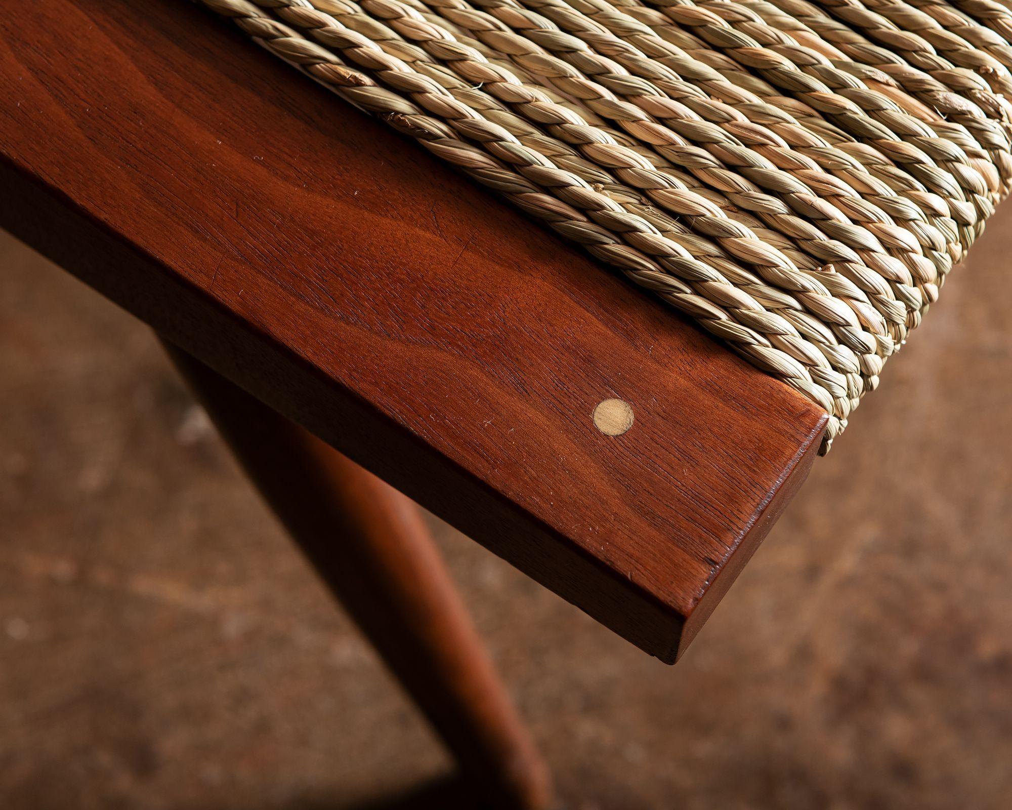 George Nakashima Grass Seat Stool, New Hope, 1961 2