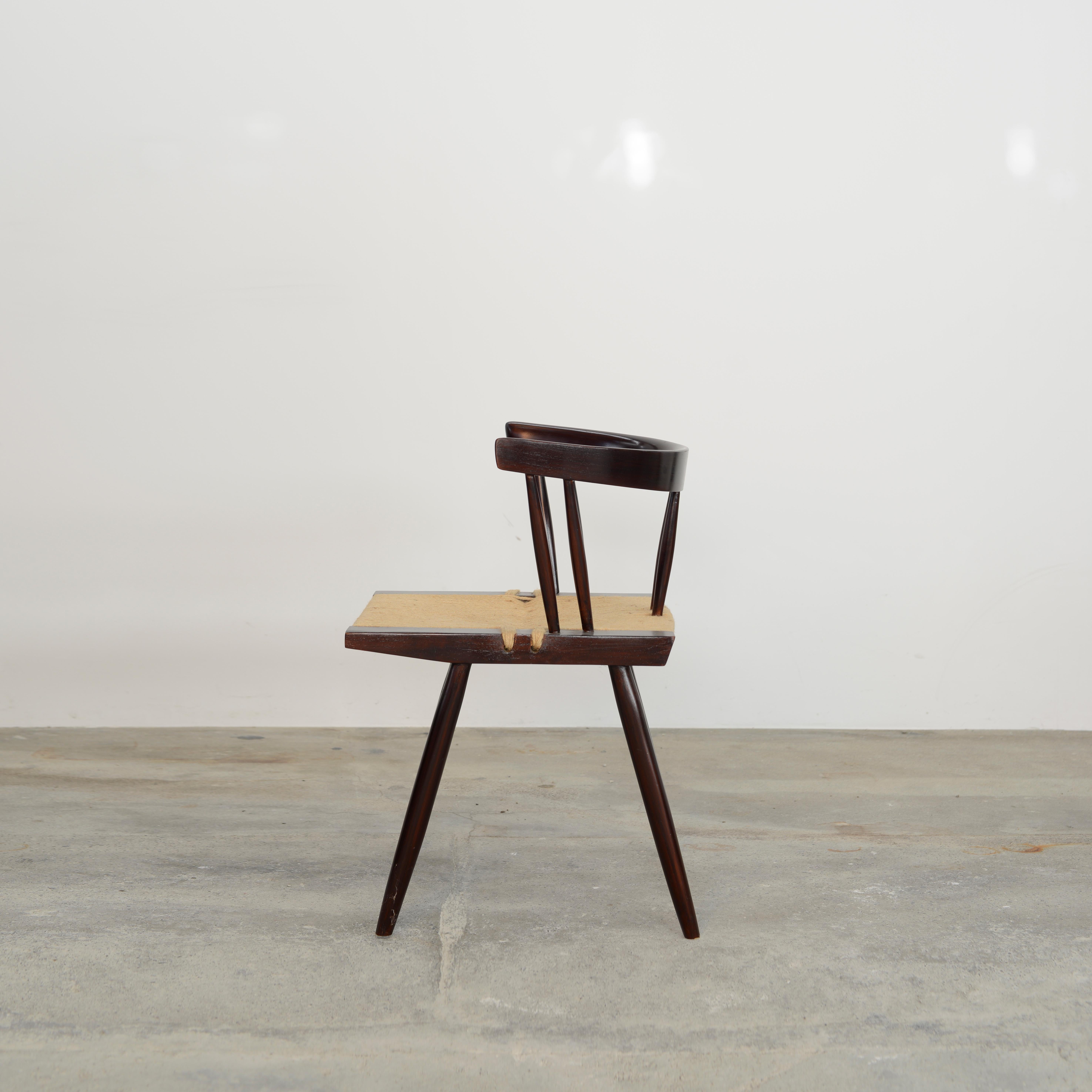 Hand-Crafted George Nakashima Grass-seated Chair / Authentic Mid-Century Modern