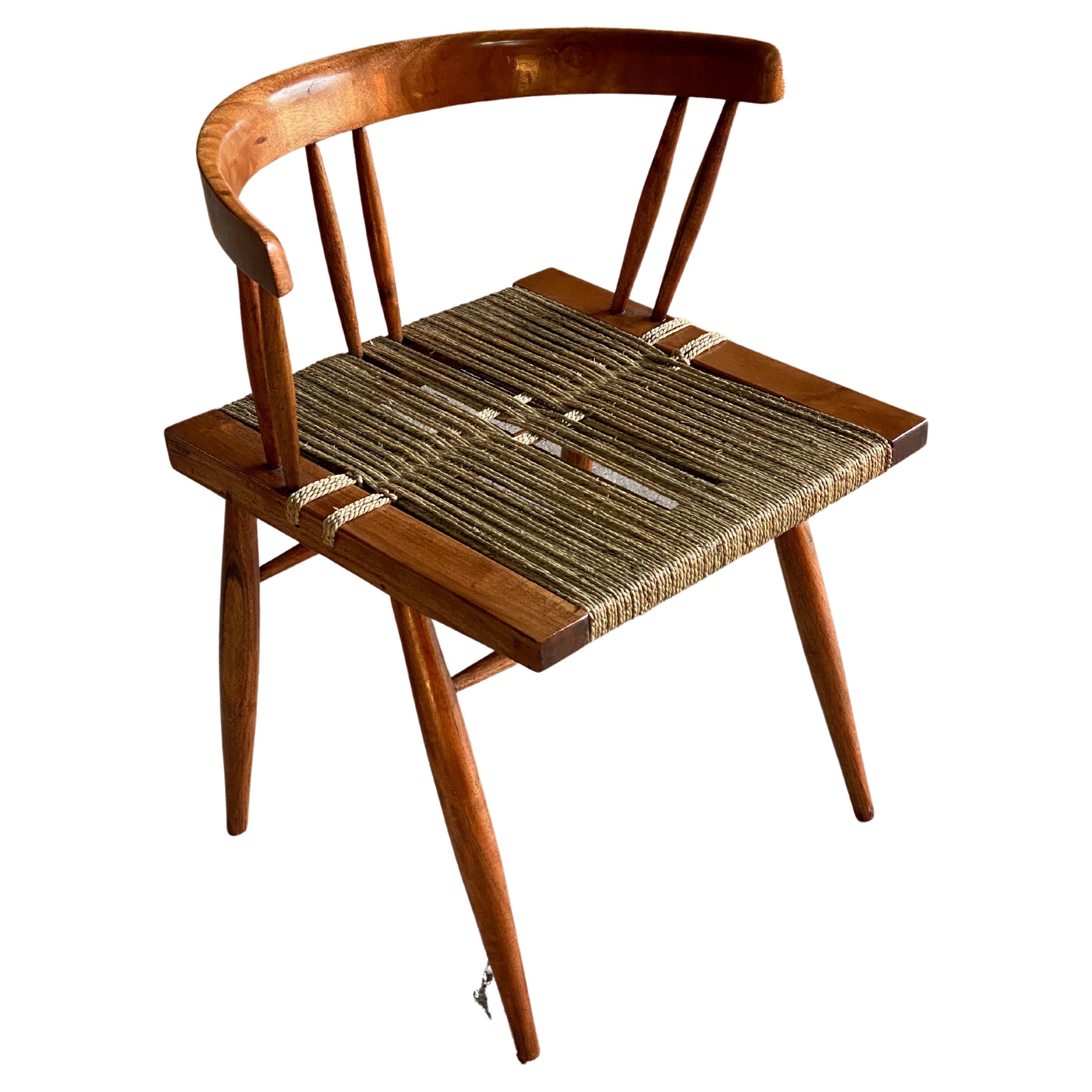 Nakashima Grass Seat Chair For Sale at 1stDibs