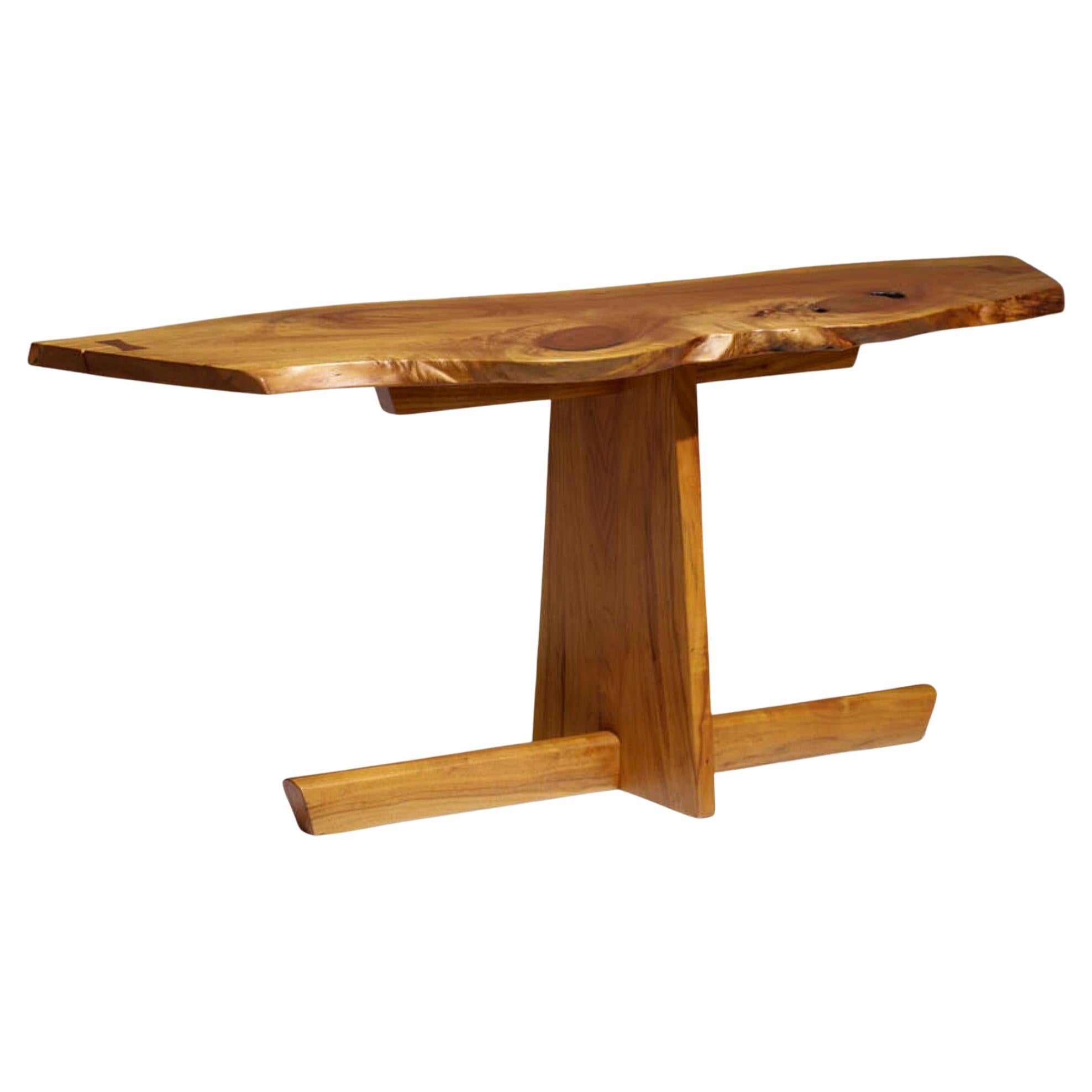 George Nakashima, Greenrock Console Table, USA, 1987, Original Papers