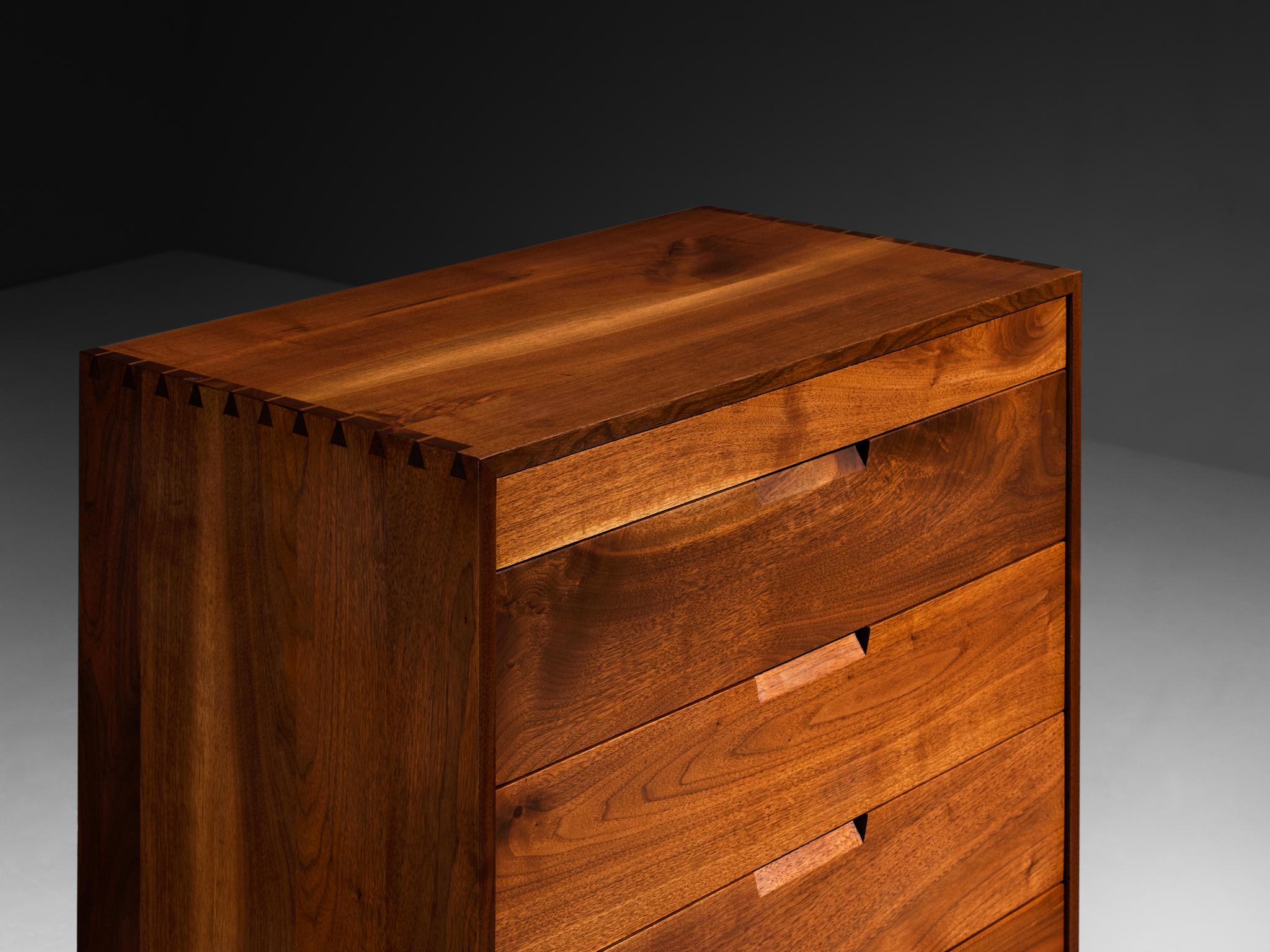 George Nakashima 'Hi Boy' Chest of Drawers in American Black Walnut 1