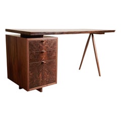 George Nakashima Inspired Walnut Desk by Boyd & Allister