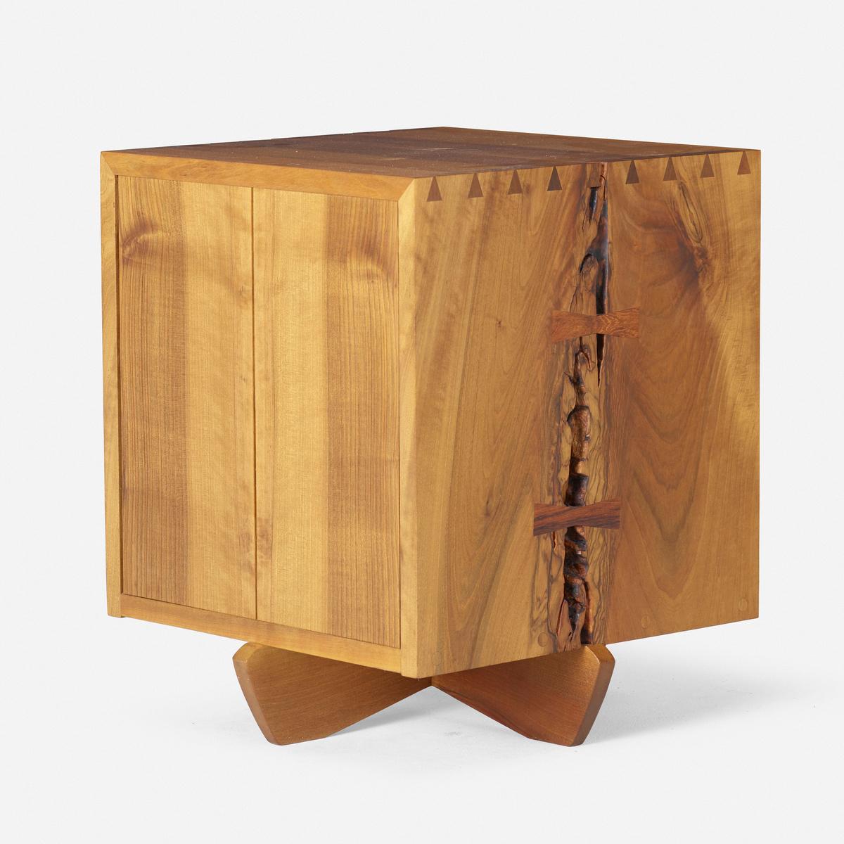 American George Nakashima Kornblut Cabinet with Persian Walnut, Oregon Myrtle & Rosewood
