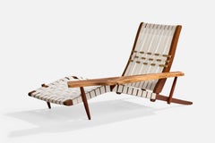 George Nakashima, Langer Stuhl, Nussbaum, Baumwolle, Japan, 1980er