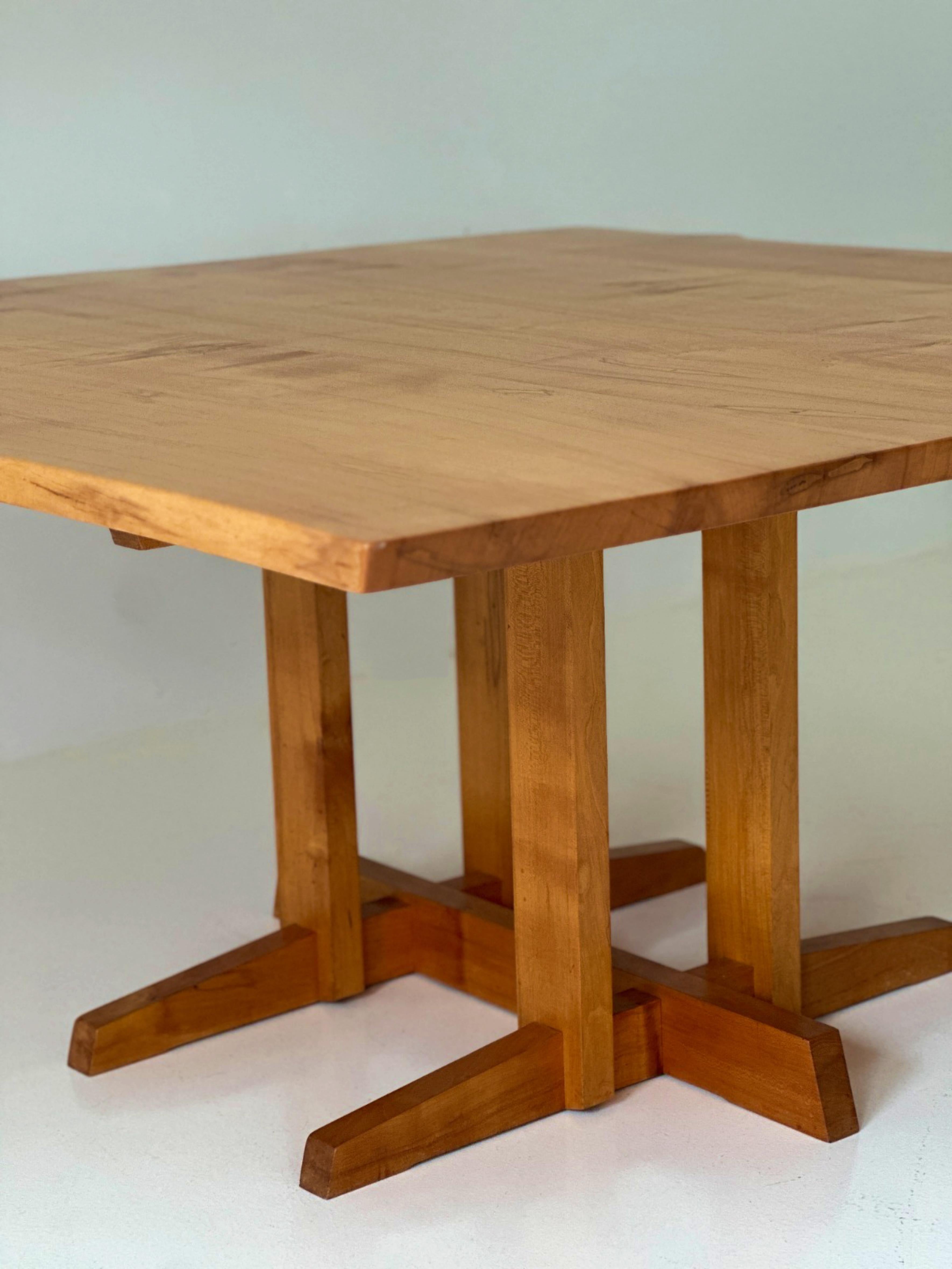 George Nakashima, Maple Frenchman's Cove Dining Table, signed and dated 1980 For Sale 1