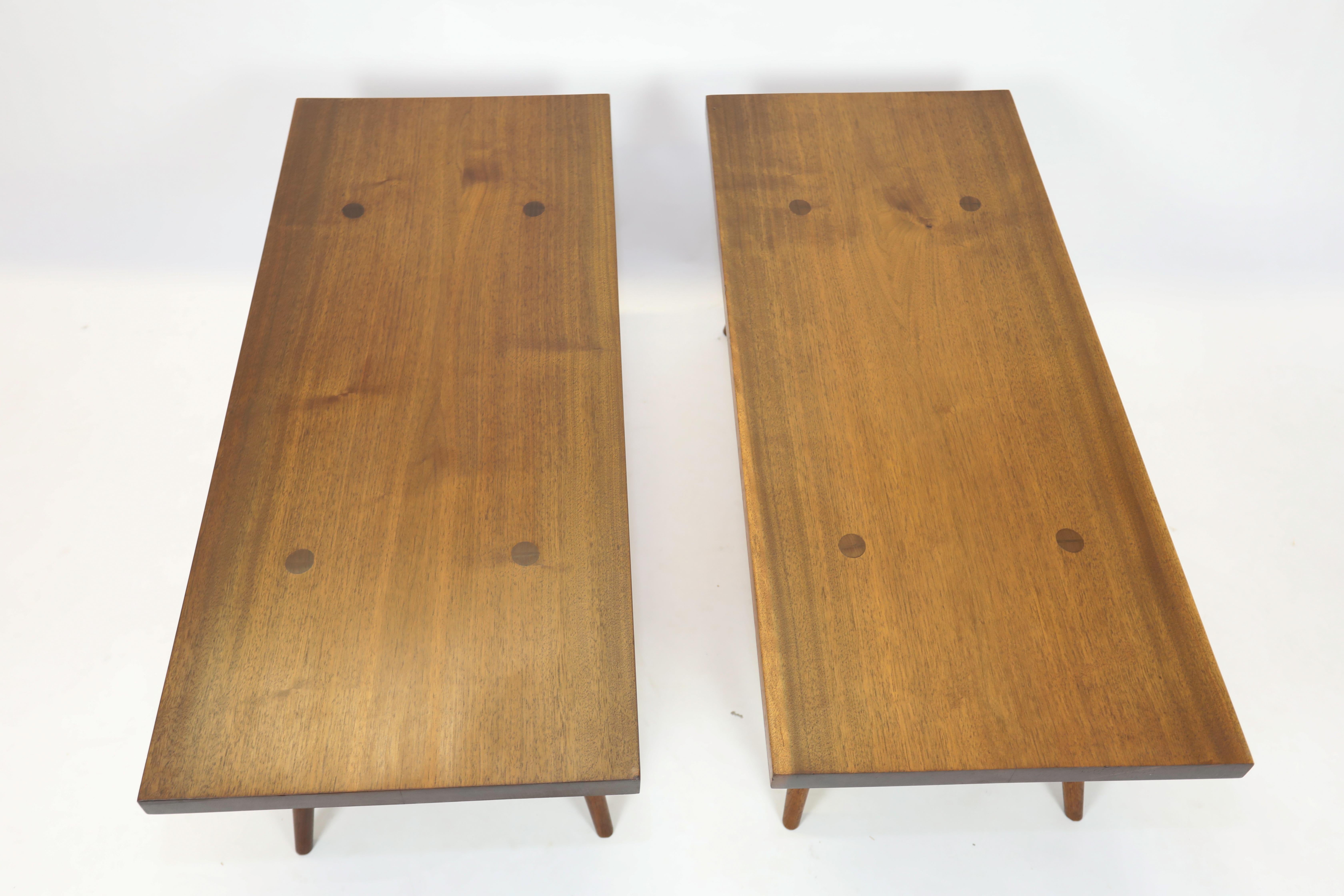 Walnut George Nakashima Matching Tables