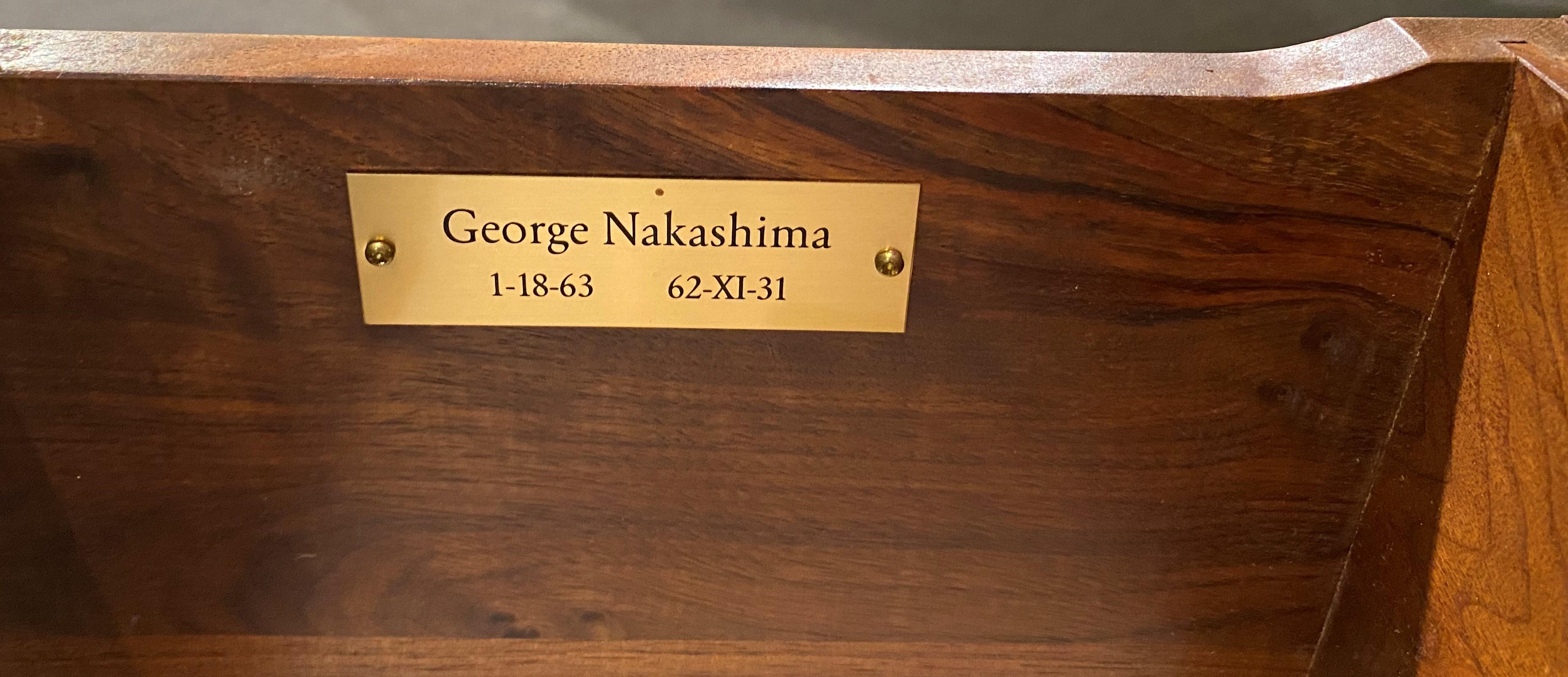 Mid-20th Century George Nakashima Mid Century Four-Drawer Dovetailed Walnut Dresser