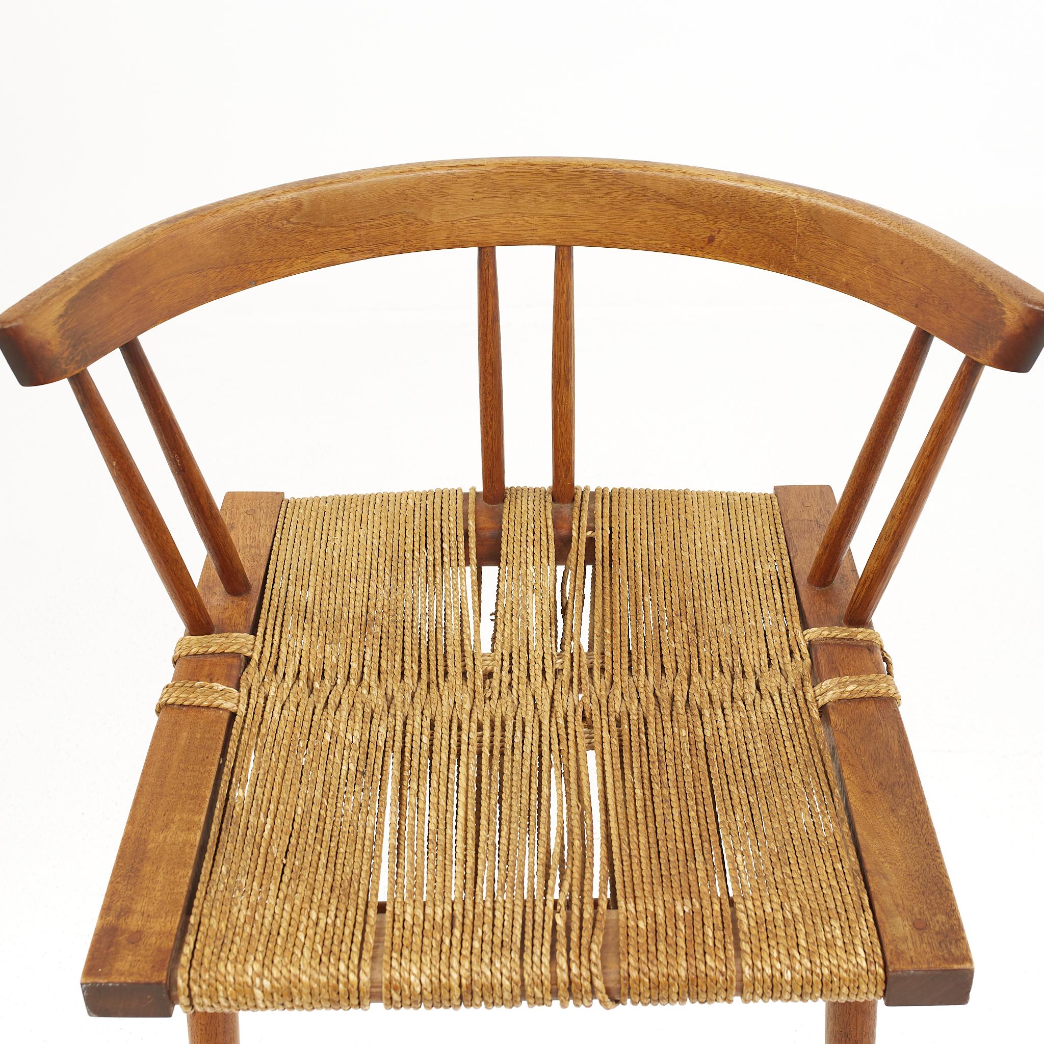 George Nakashima Mid Century Grass Chairm, a Pair 5