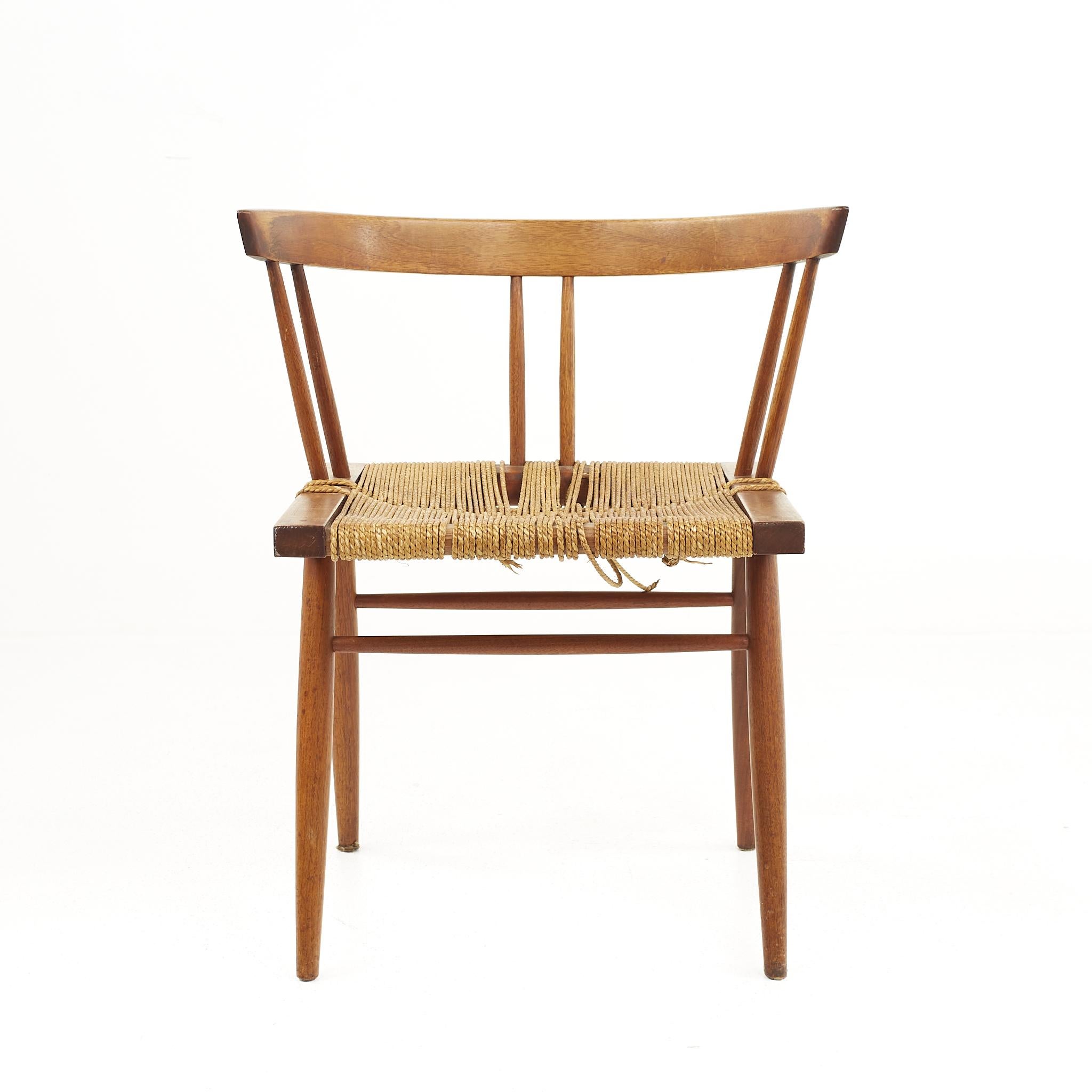 George Nakashima Mid Century Grass Chairm, a Pair In Good Condition In Countryside, IL
