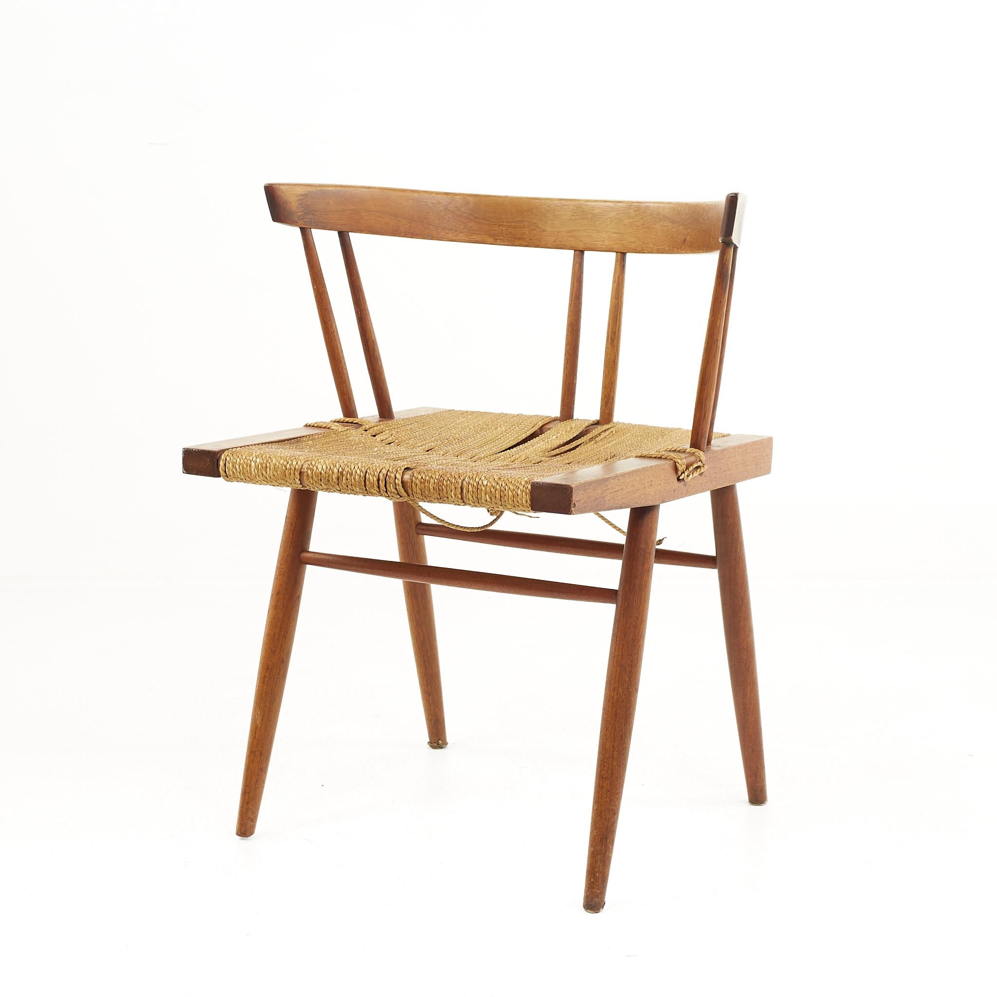 Late 20th Century George Nakashima Mid Century Grass Chairm, a Pair