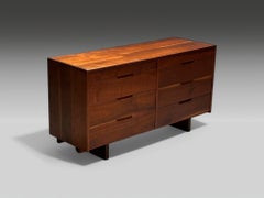 George Nakashima, Mid-Century Modern, Sap Walnut, Rare Dresser, USA, 1958