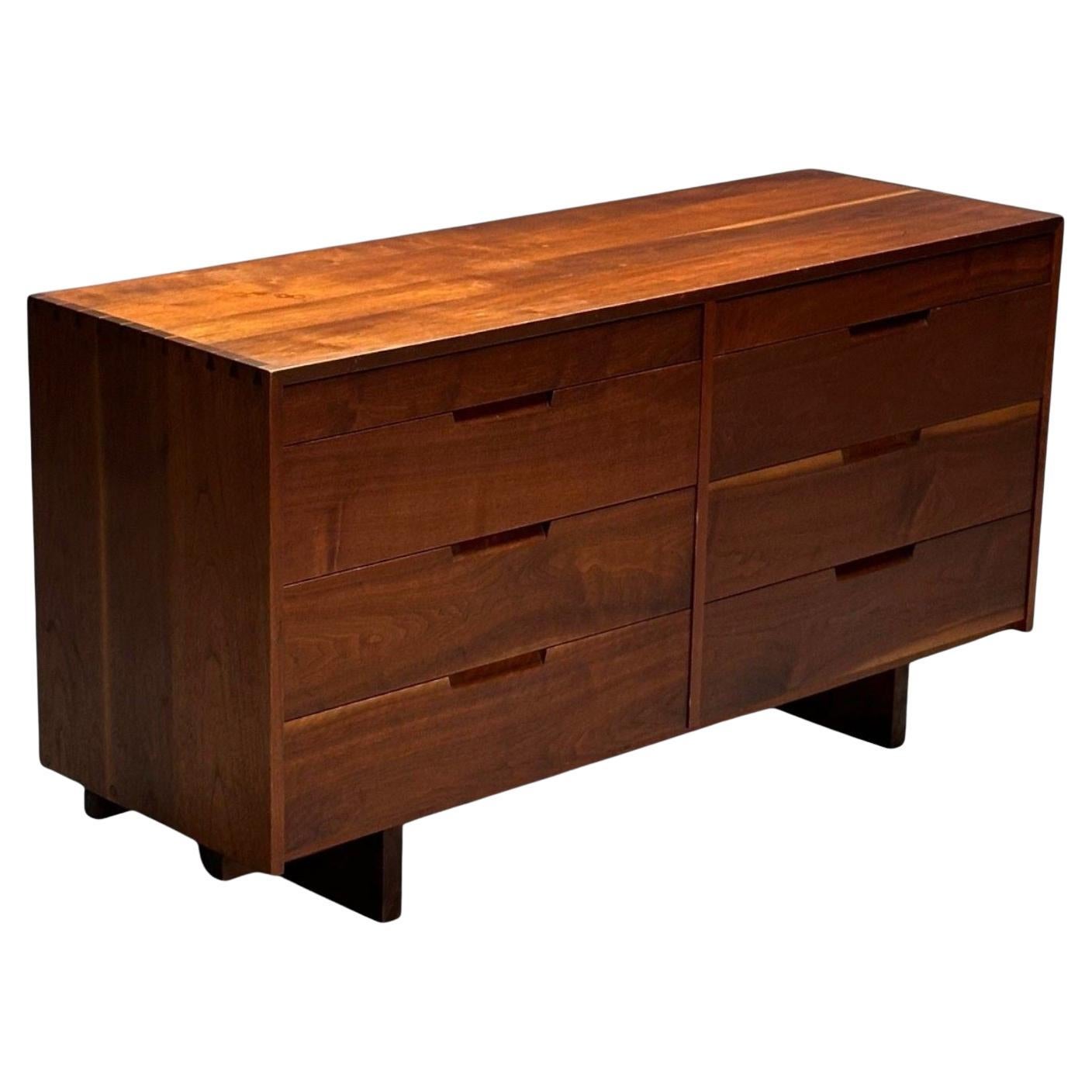 George Nakashima, Mid-Century Modern, Sap Walnut, Rare Dresser, USA, 1958