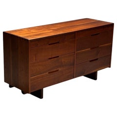 George Nakashima, Mid-Century Modern, Sap Walnut, Rare Dresser, USA, 1958