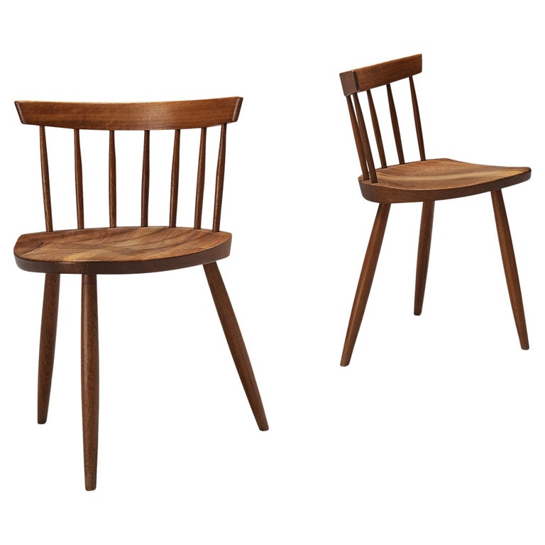 Nakashima 'Mira' Chairs in Walnut For Sale at 1stDibs