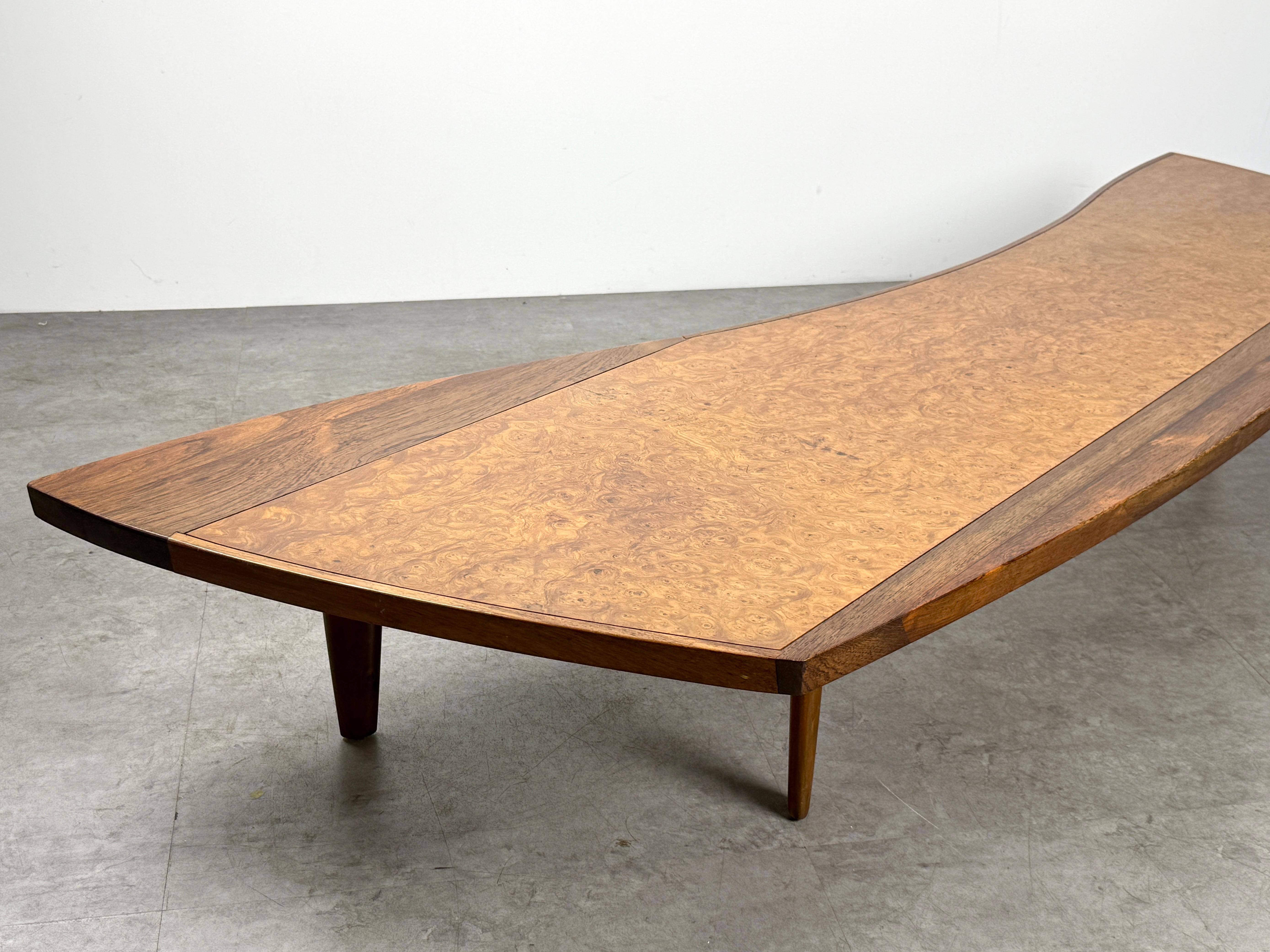 George Nakashima Coffee Table Model 200-84W in Elm Burl for Widdicomb Origins 5
