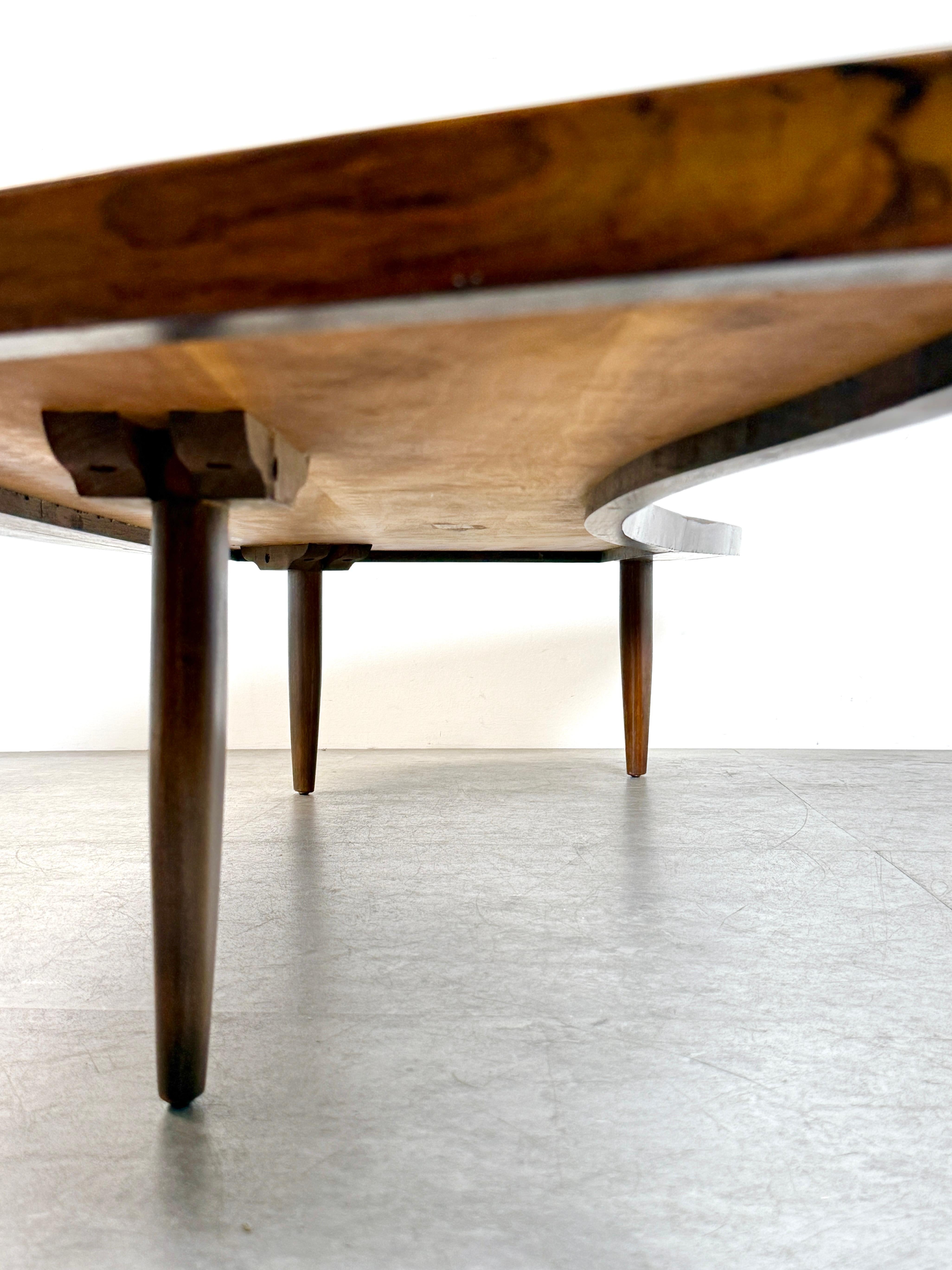 George Nakashima Coffee Table Model 200-84W in Elm Burl for Widdicomb Origins 11
