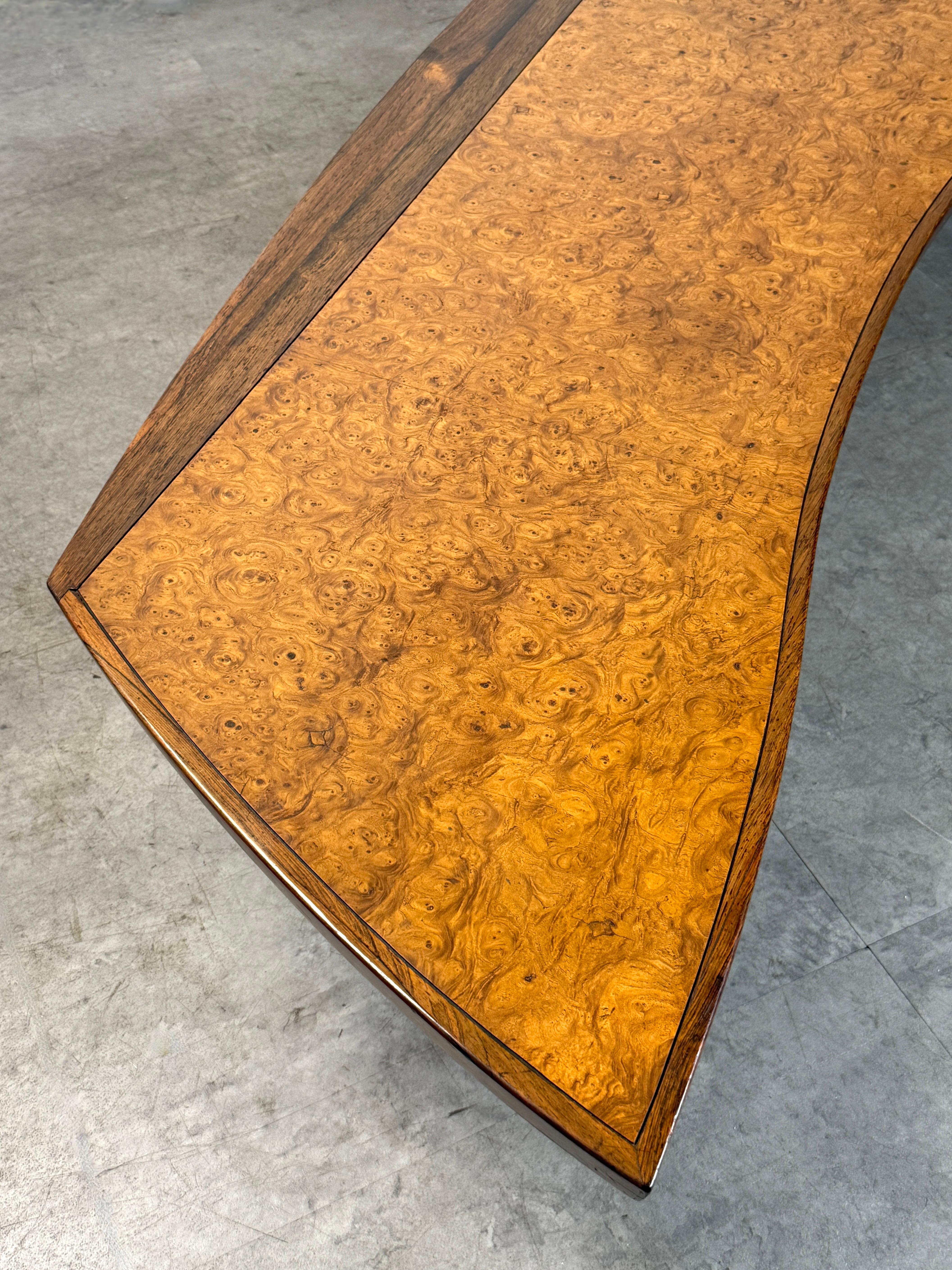 Mid-20th Century George Nakashima Coffee Table Model 200-84W in Elm Burl for Widdicomb Origins