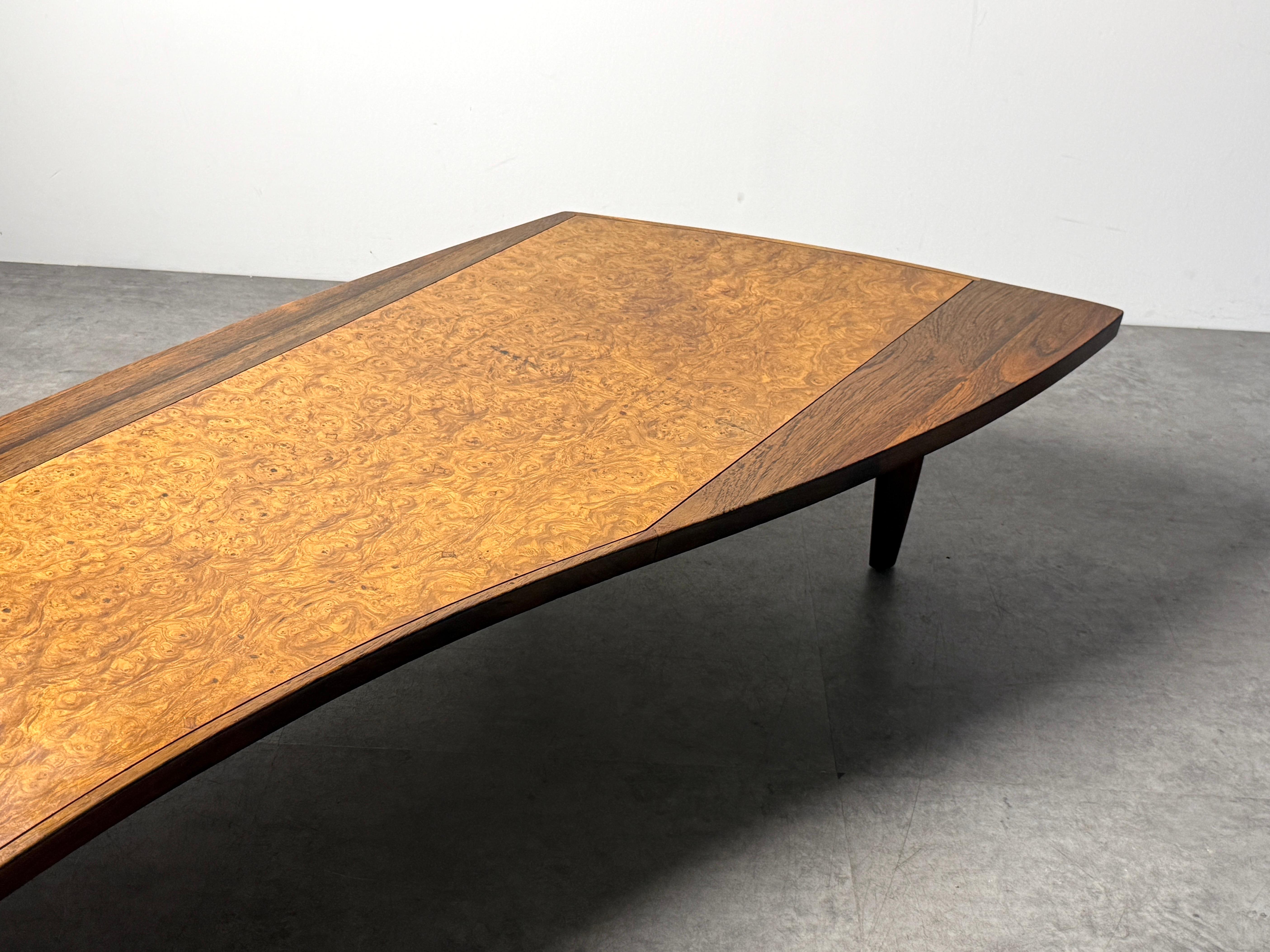George Nakashima Coffee Table Model 200-84W in Elm Burl for Widdicomb Origins 1