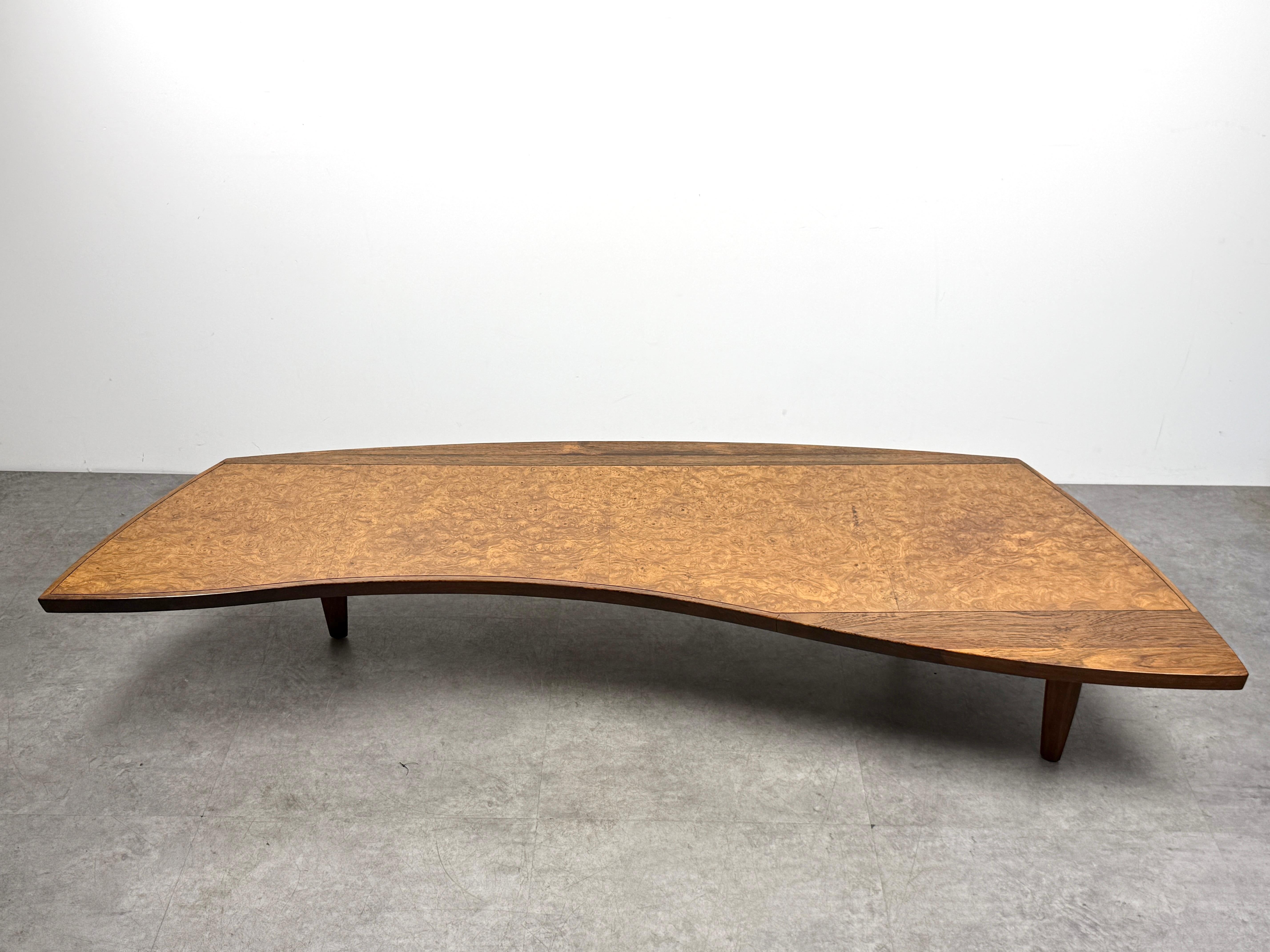 George Nakashima Coffee Table Model 200-84W in Elm Burl for Widdicomb Origins 3