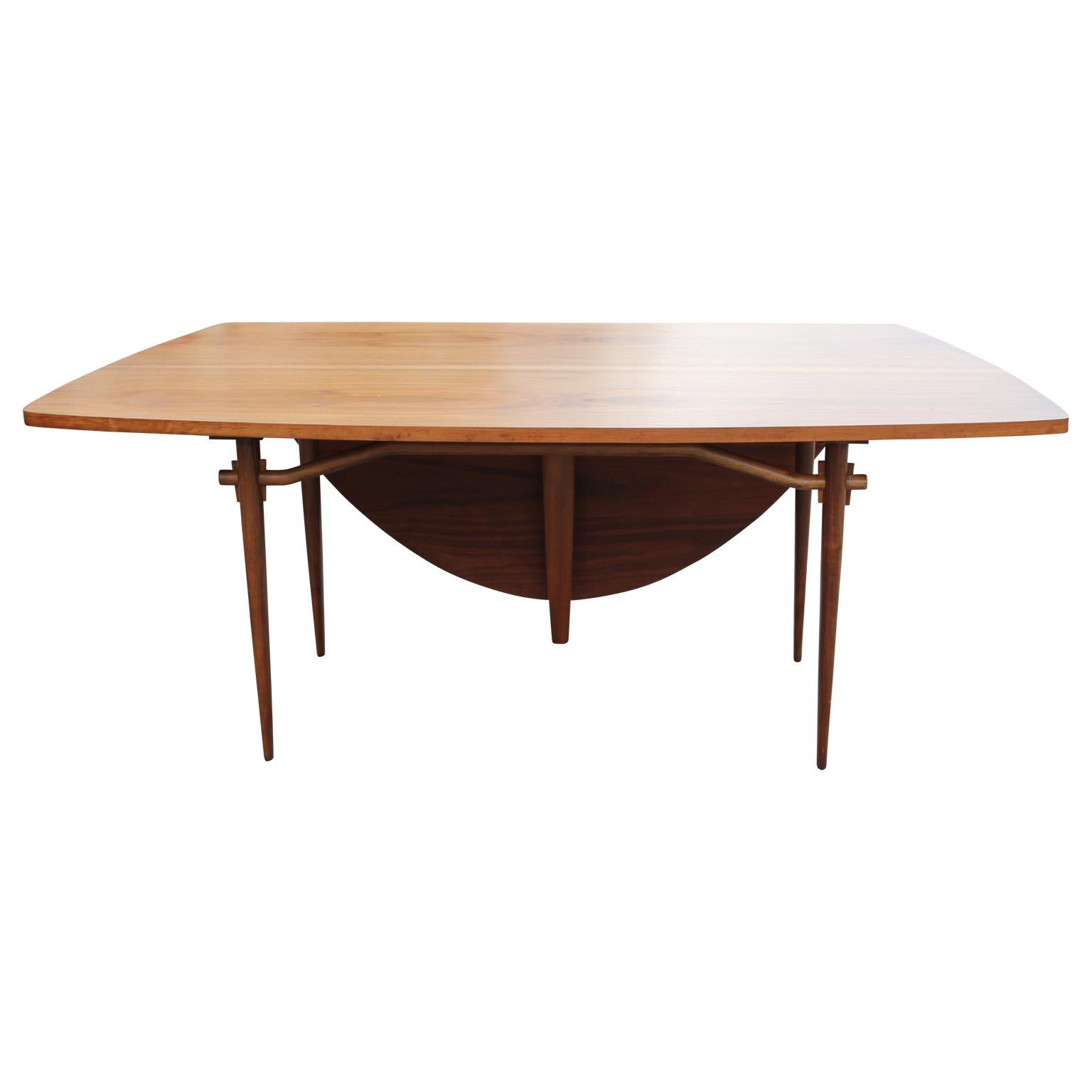 Mid-20th Century George Nakashima Model 793 Widdicomb Dining Table and New Chair Set of Five